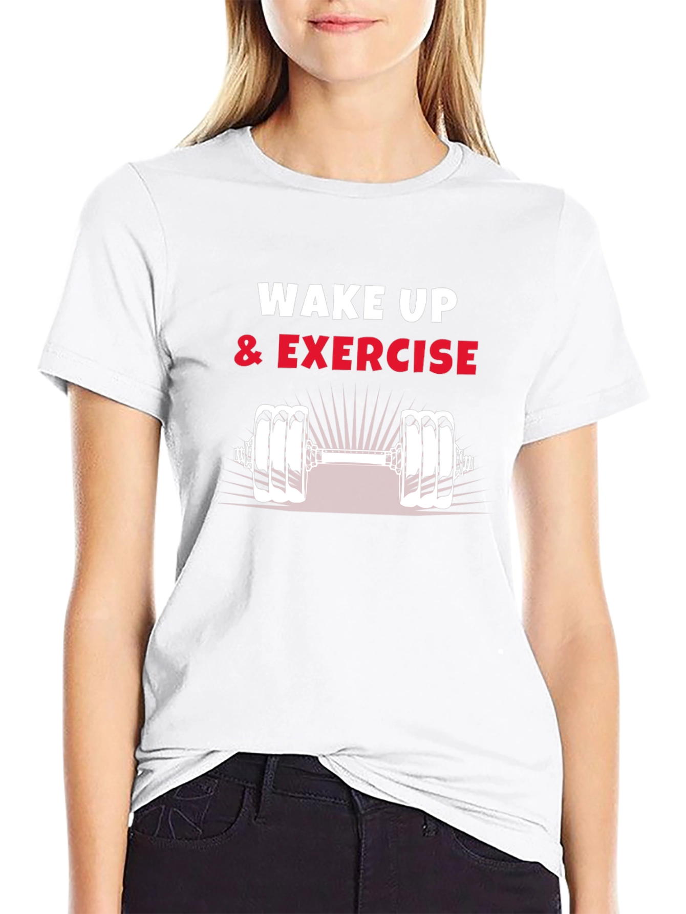 Wake Up & Exercise Graphic Tee - Black