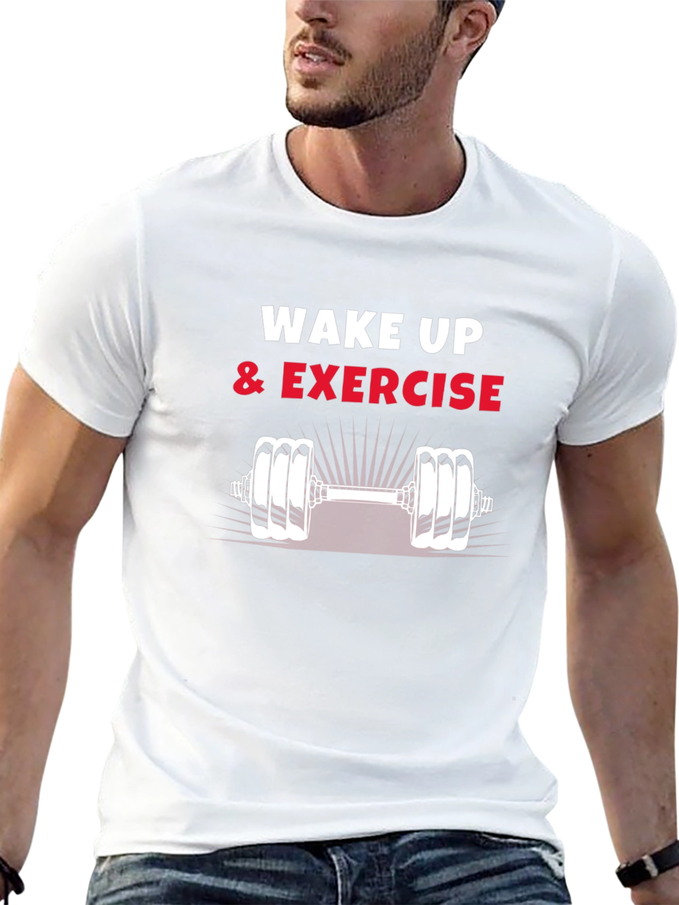 Wake Up & Exercise Graphic Tee - Black