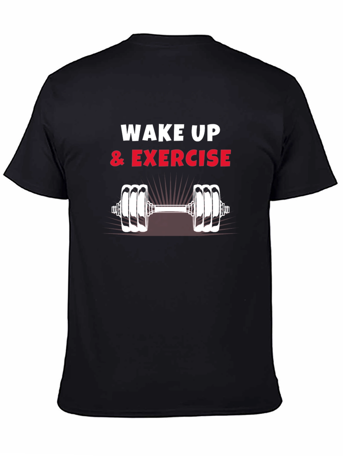 Wake Up & Exercise Graphic Tee - Black