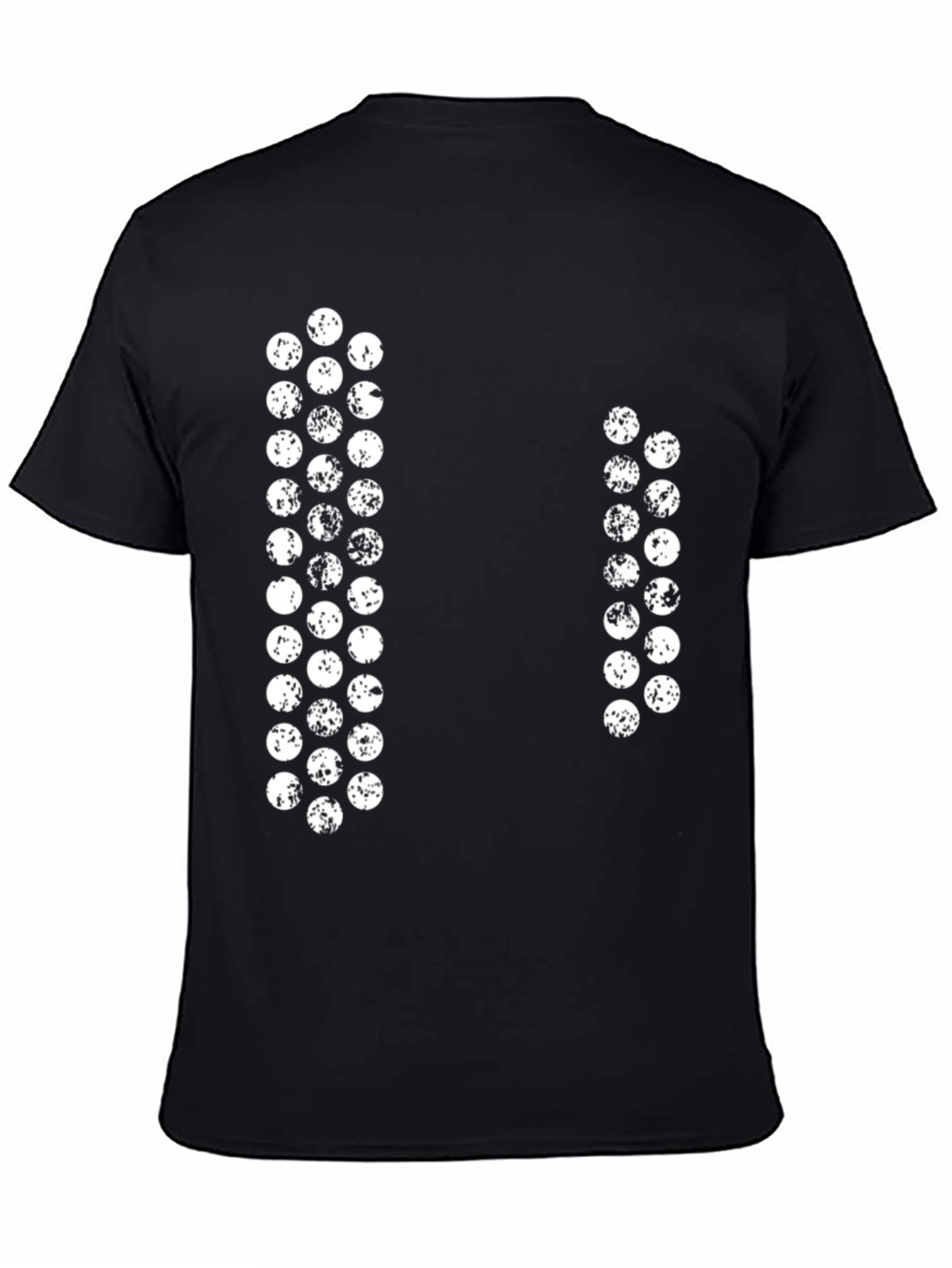 Unique Graphic Black T-Shirt - Lunar Phases