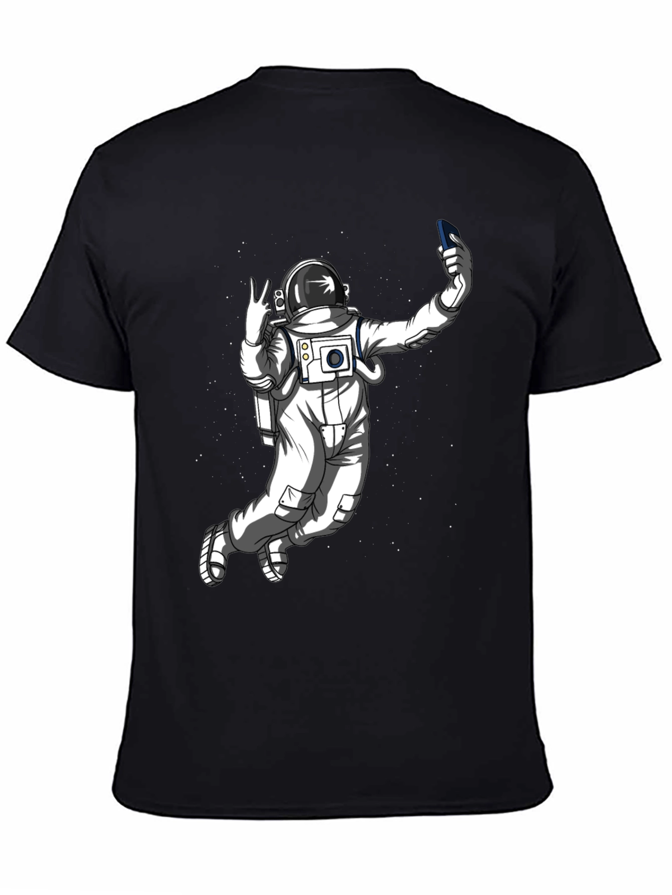Astronaut Selfie Graphic Tee - Space Adventure
