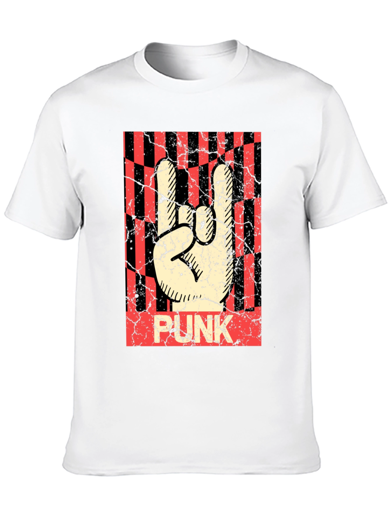Punk Rock Hand Sign T-Shirt - Black Graphic Tee