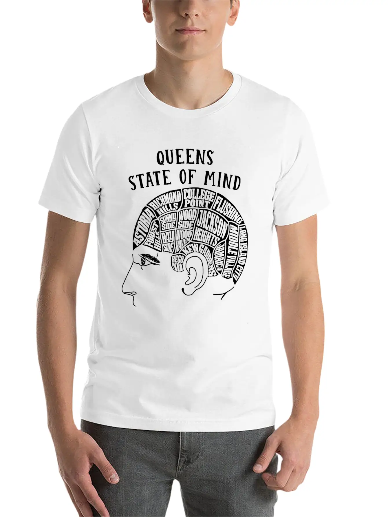 Queens New York State Of Mind Classic Fit Graphic Tee For Daily Comfort – Unisex Cotton Shirt