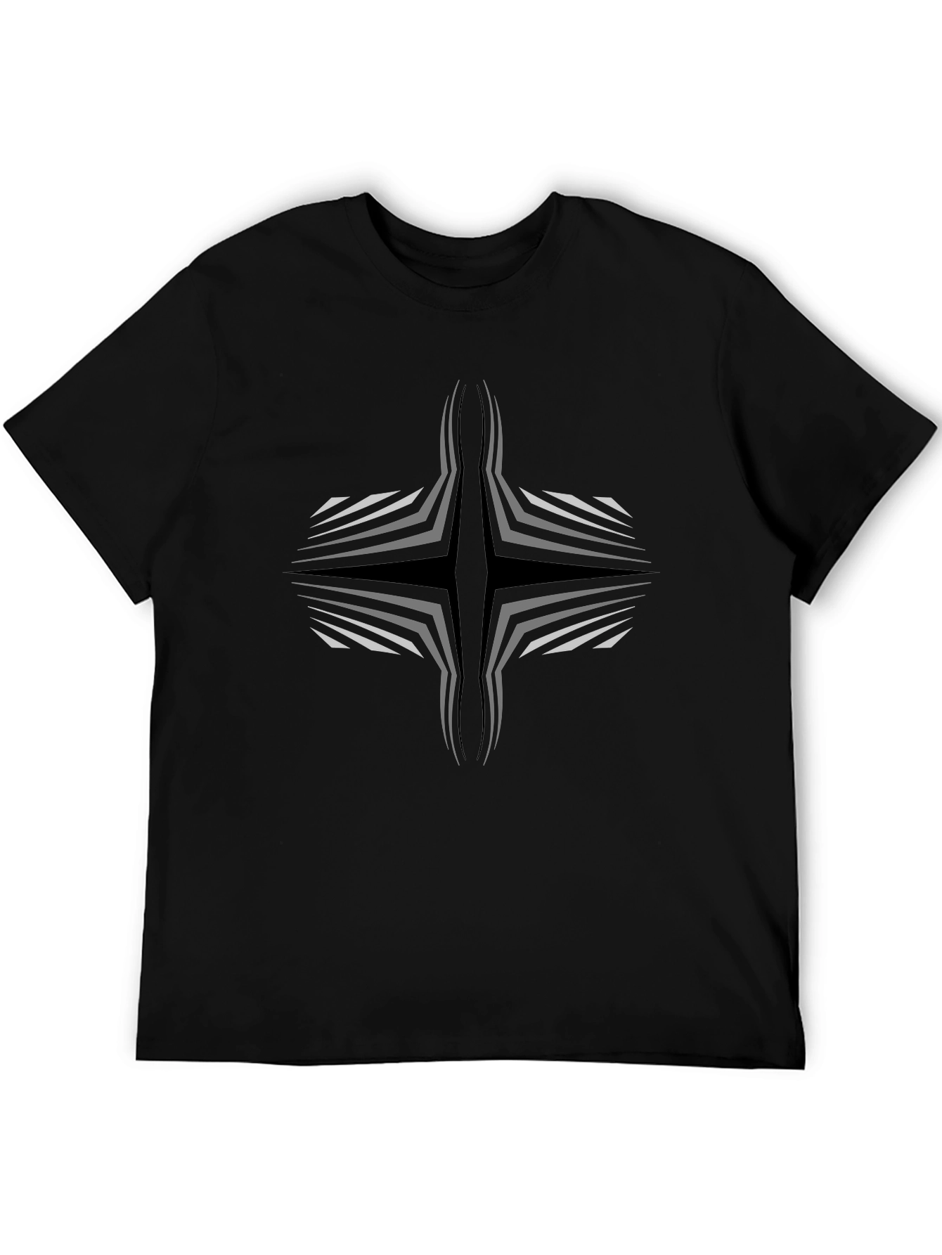 Abstract Graphic Black T-Shirt