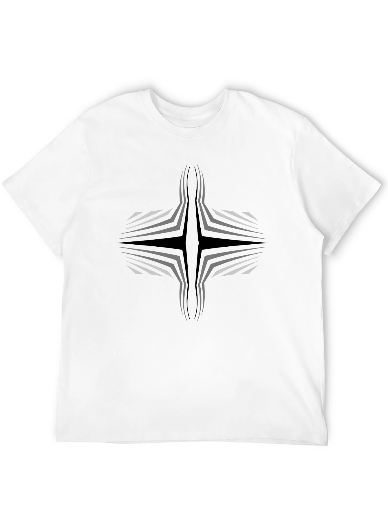 Abstract Graphic Black T-Shirt
