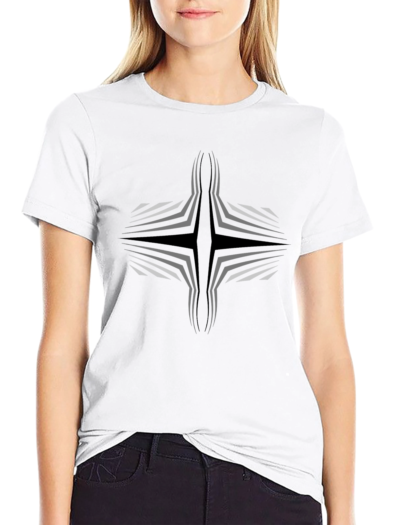 Abstract Graphic Black T-Shirt
