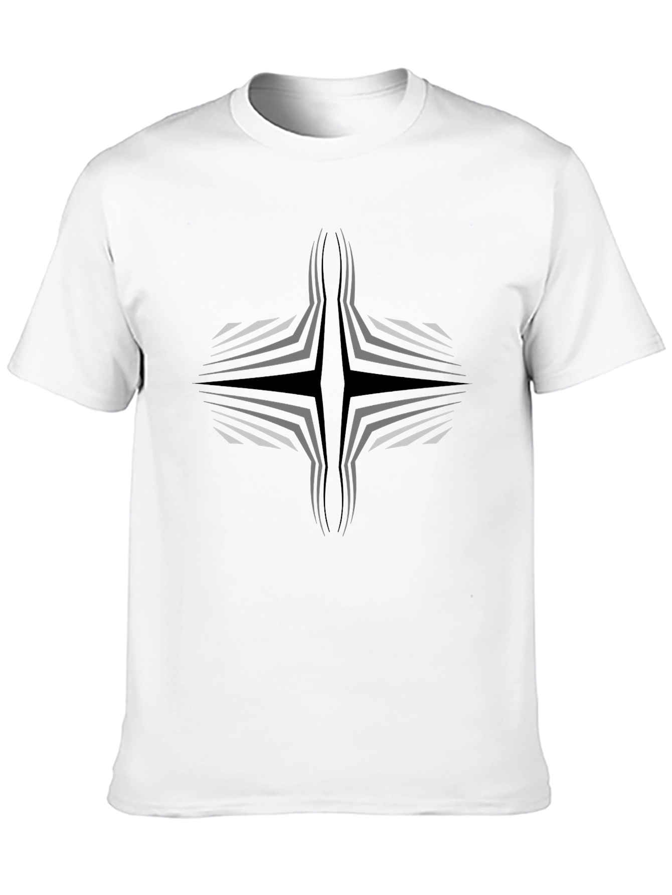Abstract Graphic Black T-Shirt