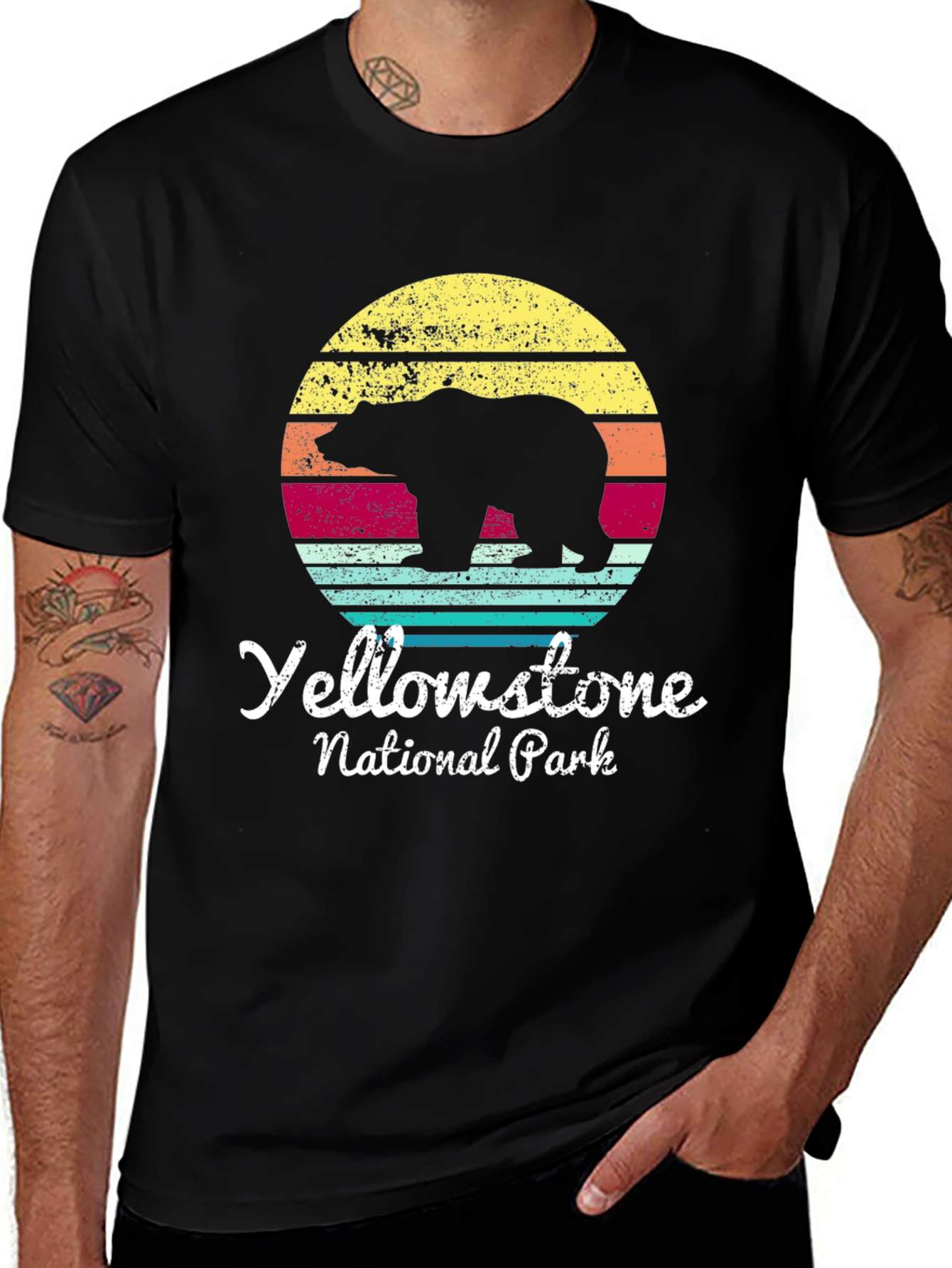 Yellowstone National Park Bear Graphic T-Shirt