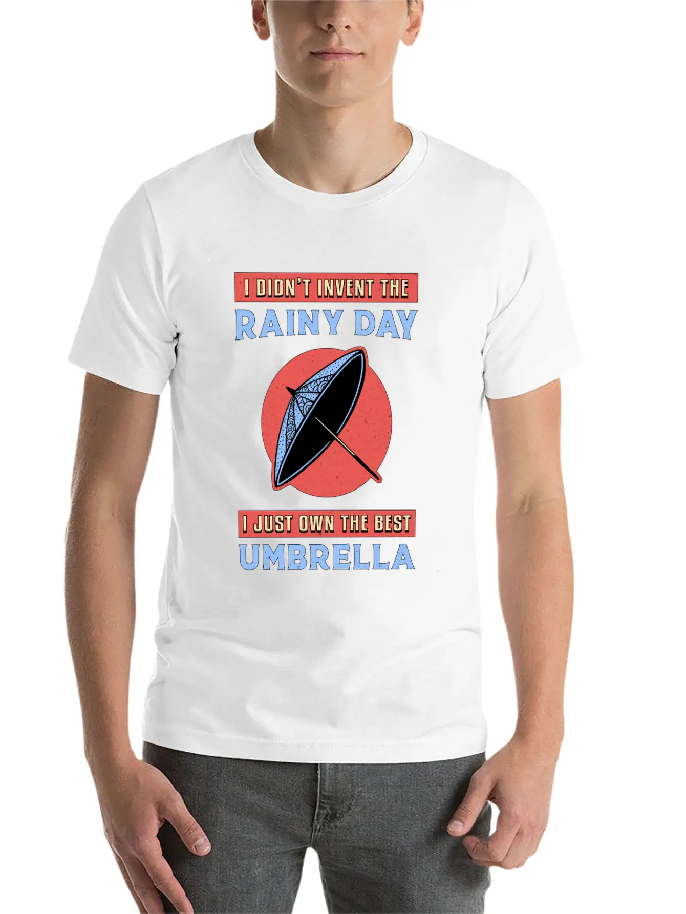Rain Cloud Umbrella Raindrop Weather Rainy Gift Unisex Casual T-Shirt – Clean Design For Daily Comfort