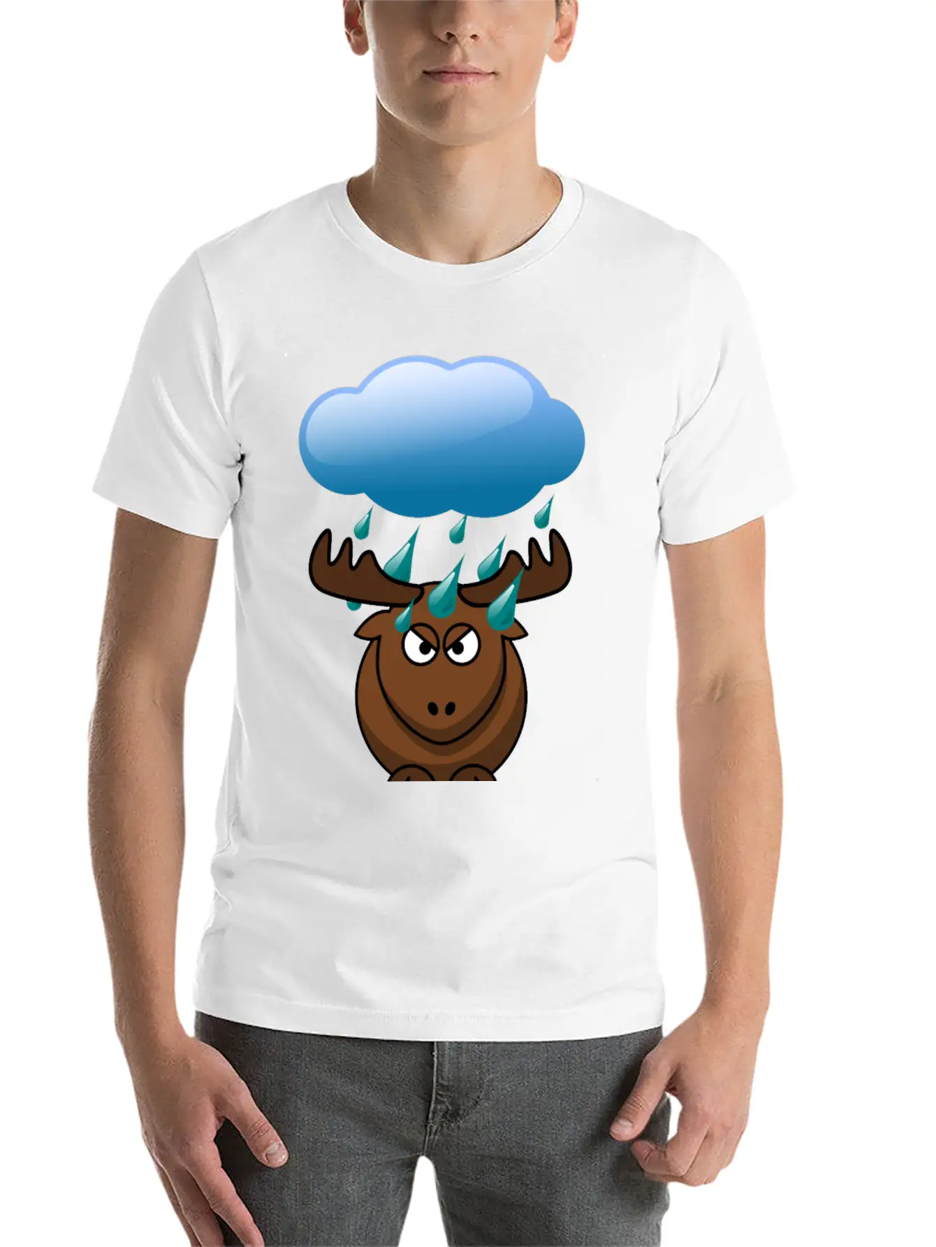 RAINDEER Funny Deer Hunter Tee Shirt Gift Idea Comfortable Minimalist Graphic Tee – Summer Style Essential