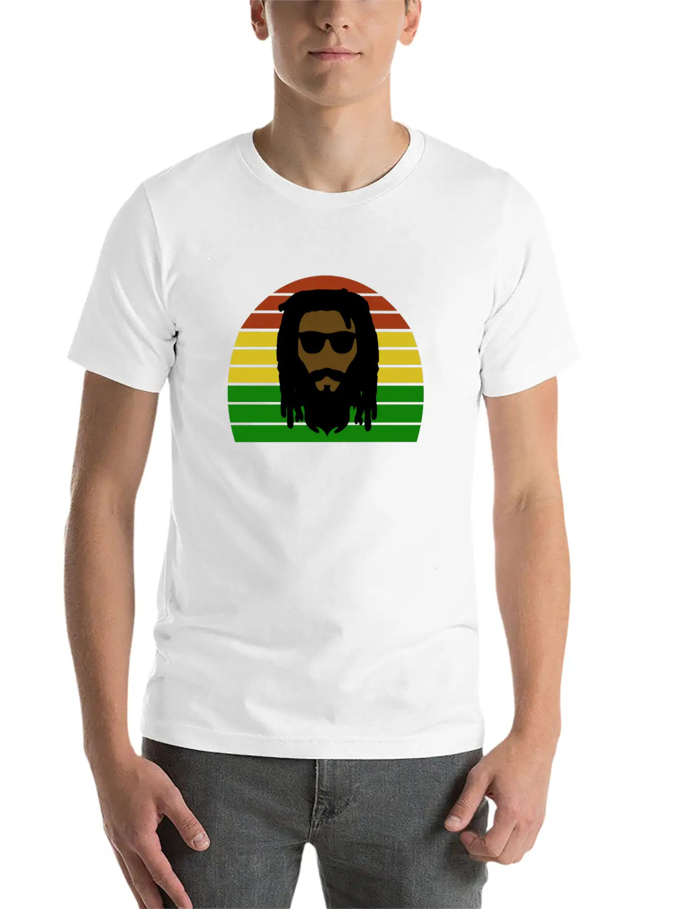 Rasta Roots - Reggae Rastaman - Africa Colors Soft Cotton Short Sleeve Tee – Unisex Wardrobe Staple