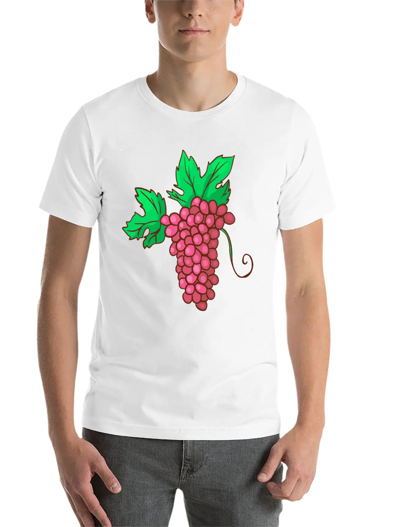 Red Grapes Unisex Casual T-Shirt – Clean Design For Daily Comfort