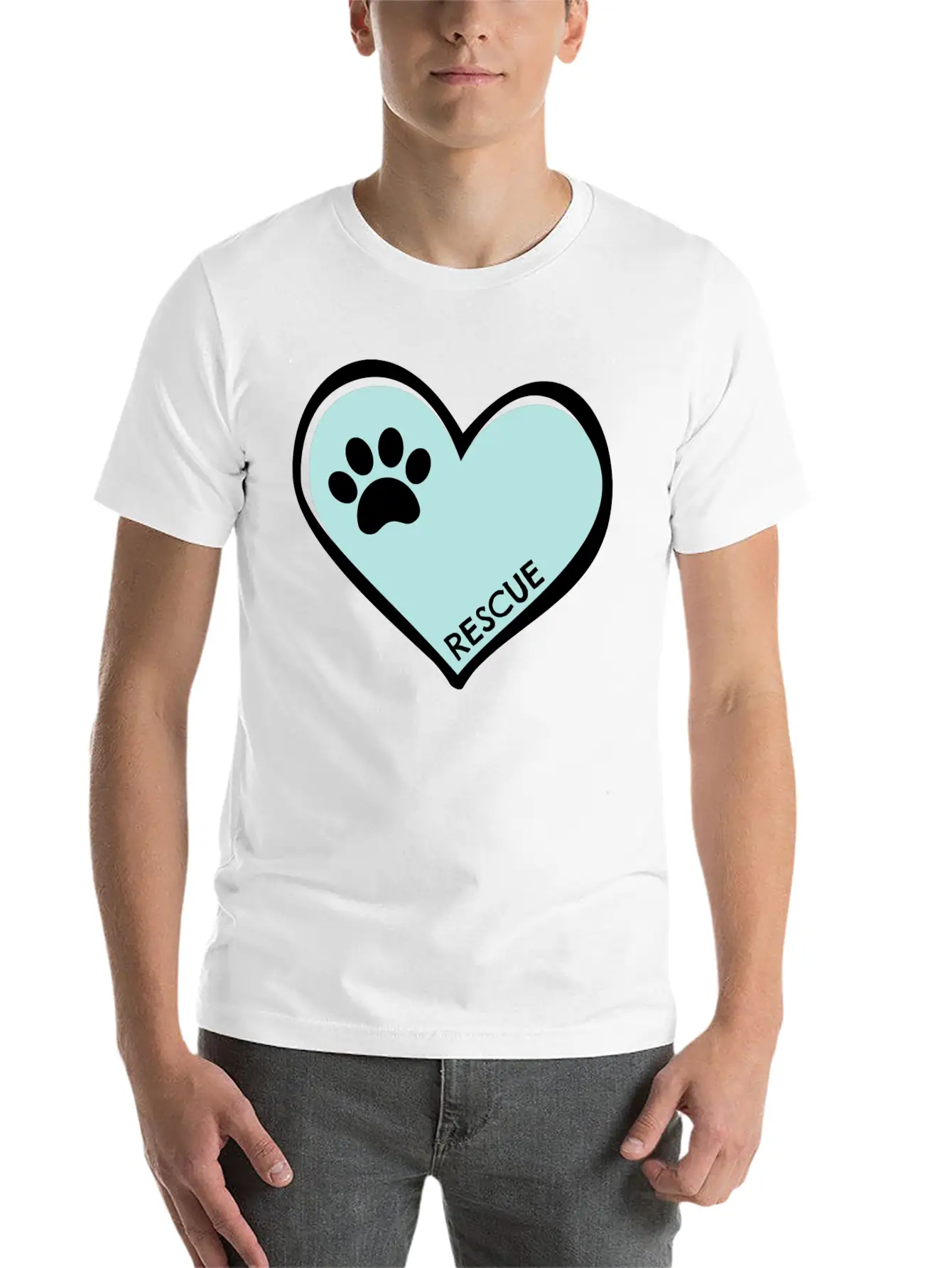 Rescue Dog Stylish Everyday T-Shirt – Unisex Basic Cotton Tee