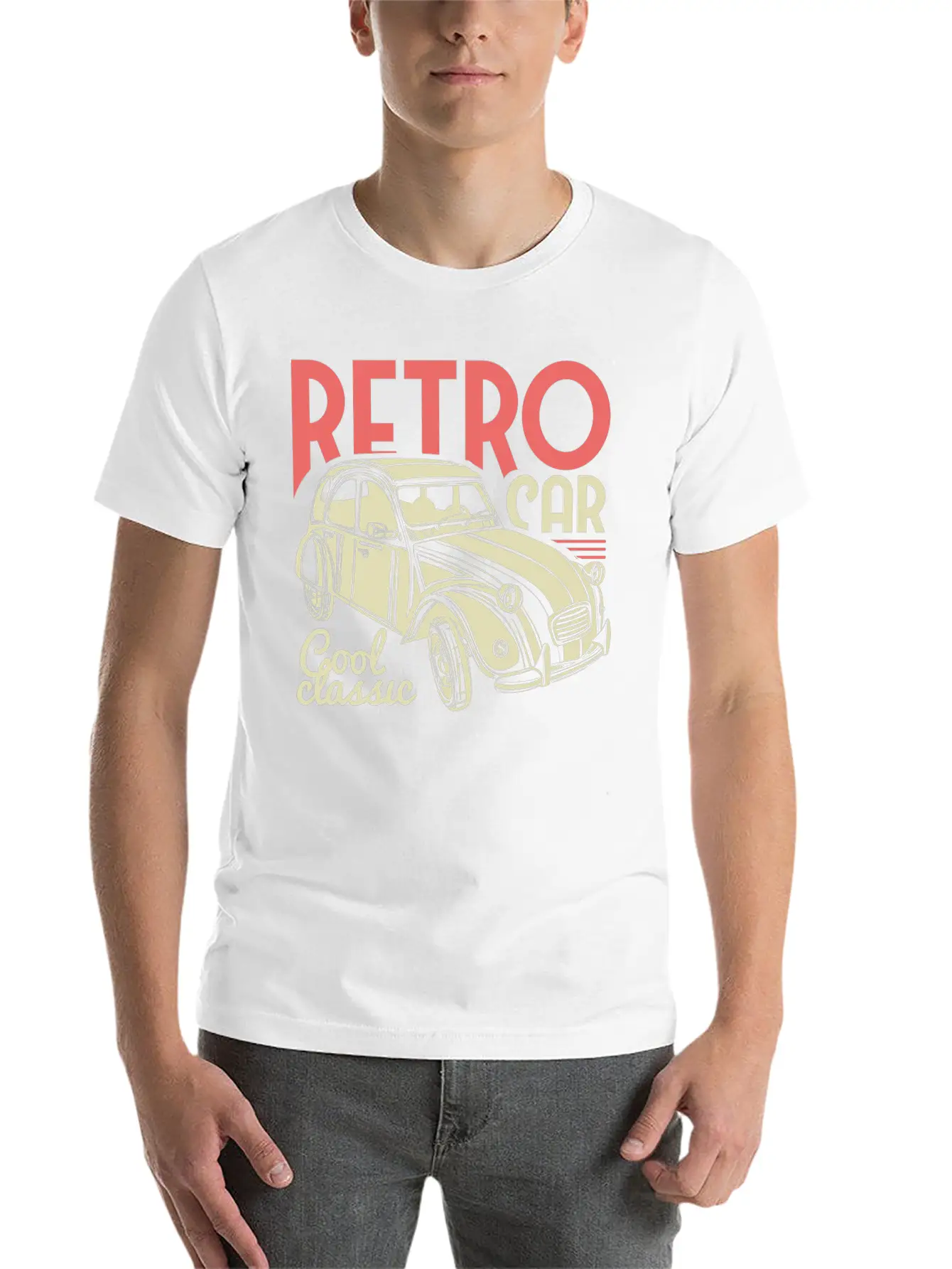 Retro Car Cool Classic Basic Graphic T-Shirt – Daily Comfort In Soft Cotton