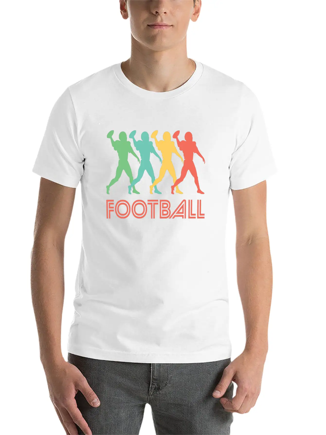 Retro Football Pop Art Unisex Casual T-Shirt – Clean Design For Daily Comfort