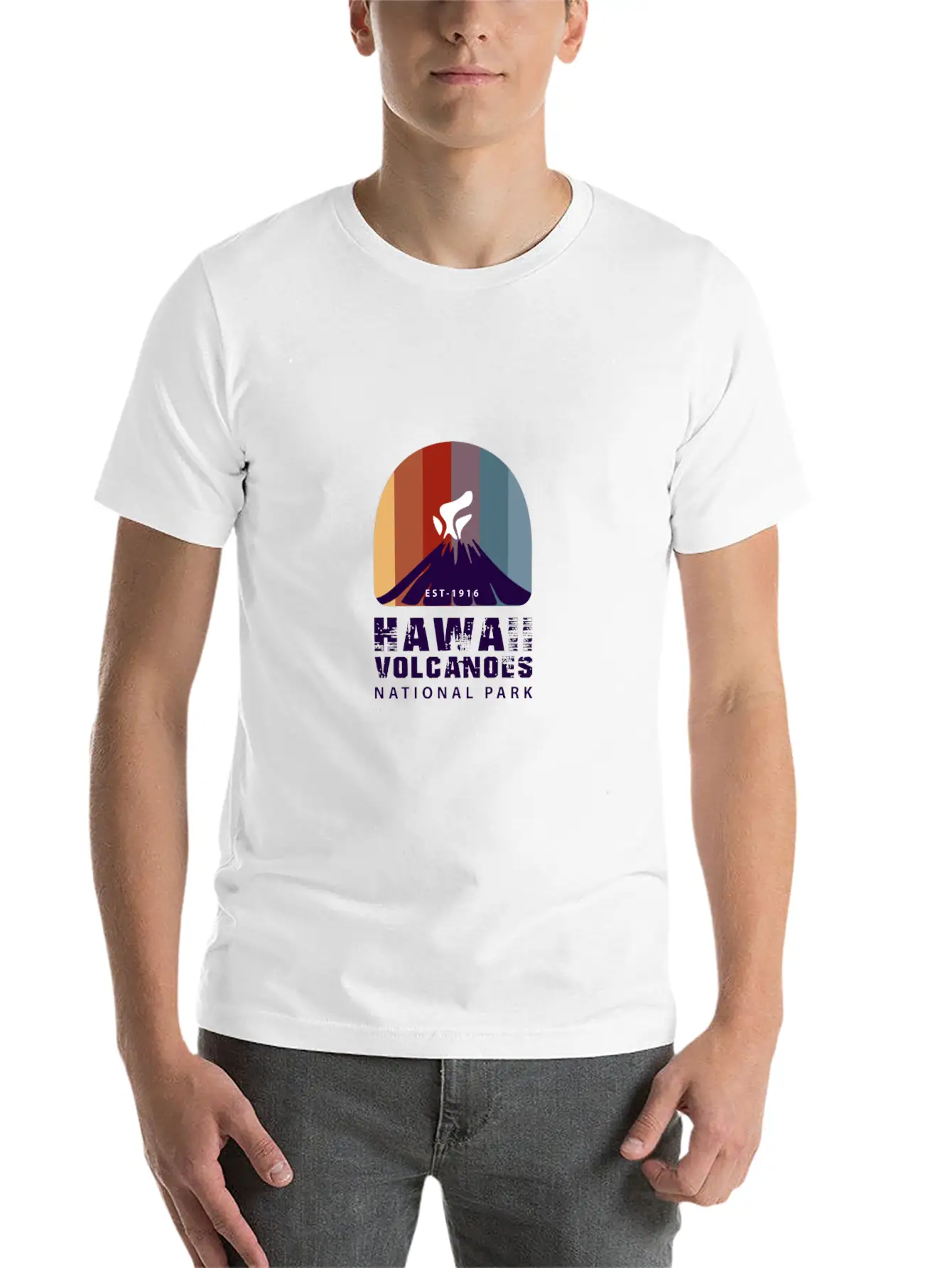 Retro Hawaii Volcanoes National Park Classic Fit Graphic Tee For Daily Comfort – Unisex Cotton Shirt