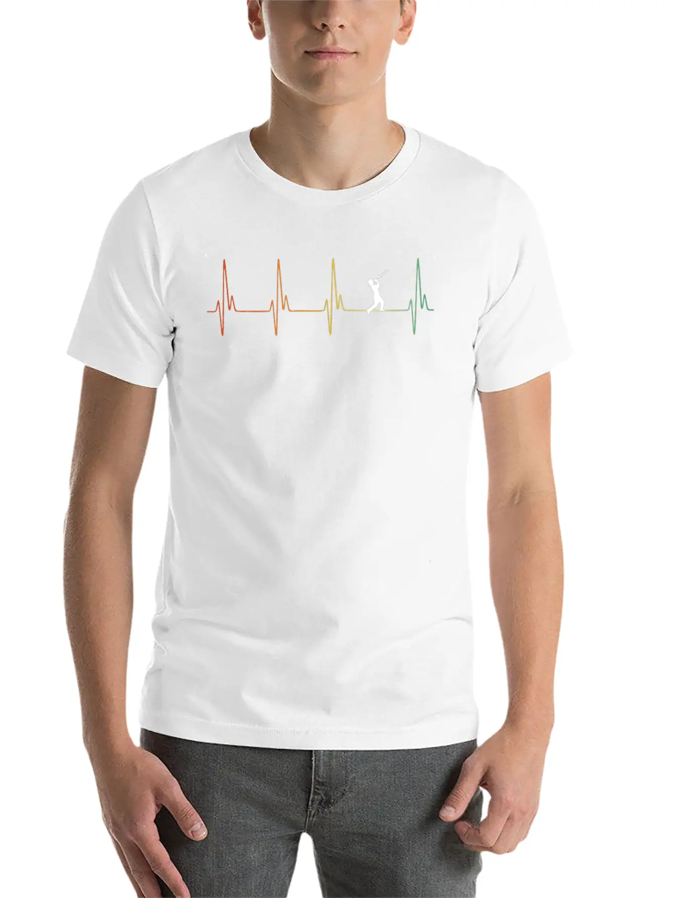 Retro Jazz Heartbeat Lightweight Cotton T-Shirt – Daily Comfort Graphic Shirt