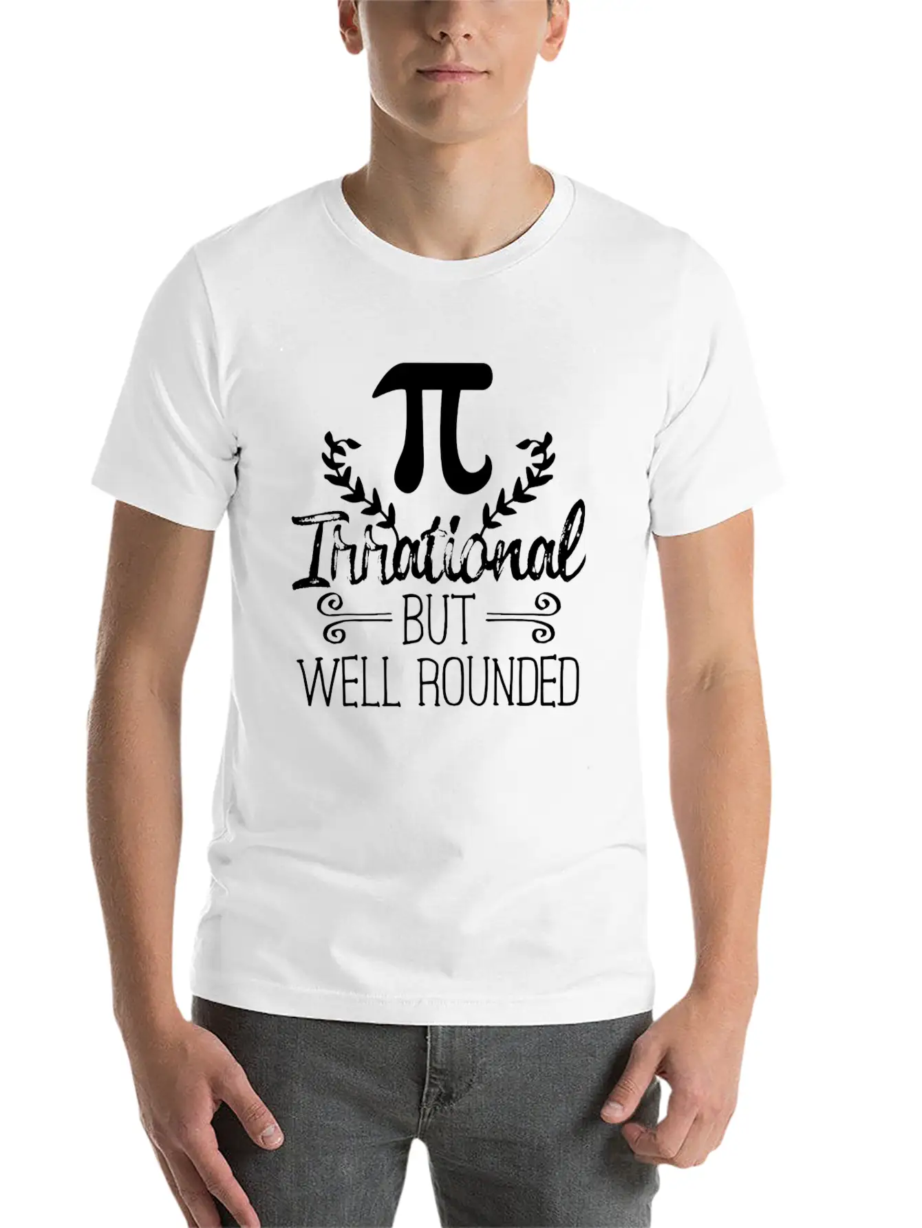 Retro Pi Irrational But Well Rounded Pi Day Modern Fit Casual T-Shirt ��� Clean And Versatile Design