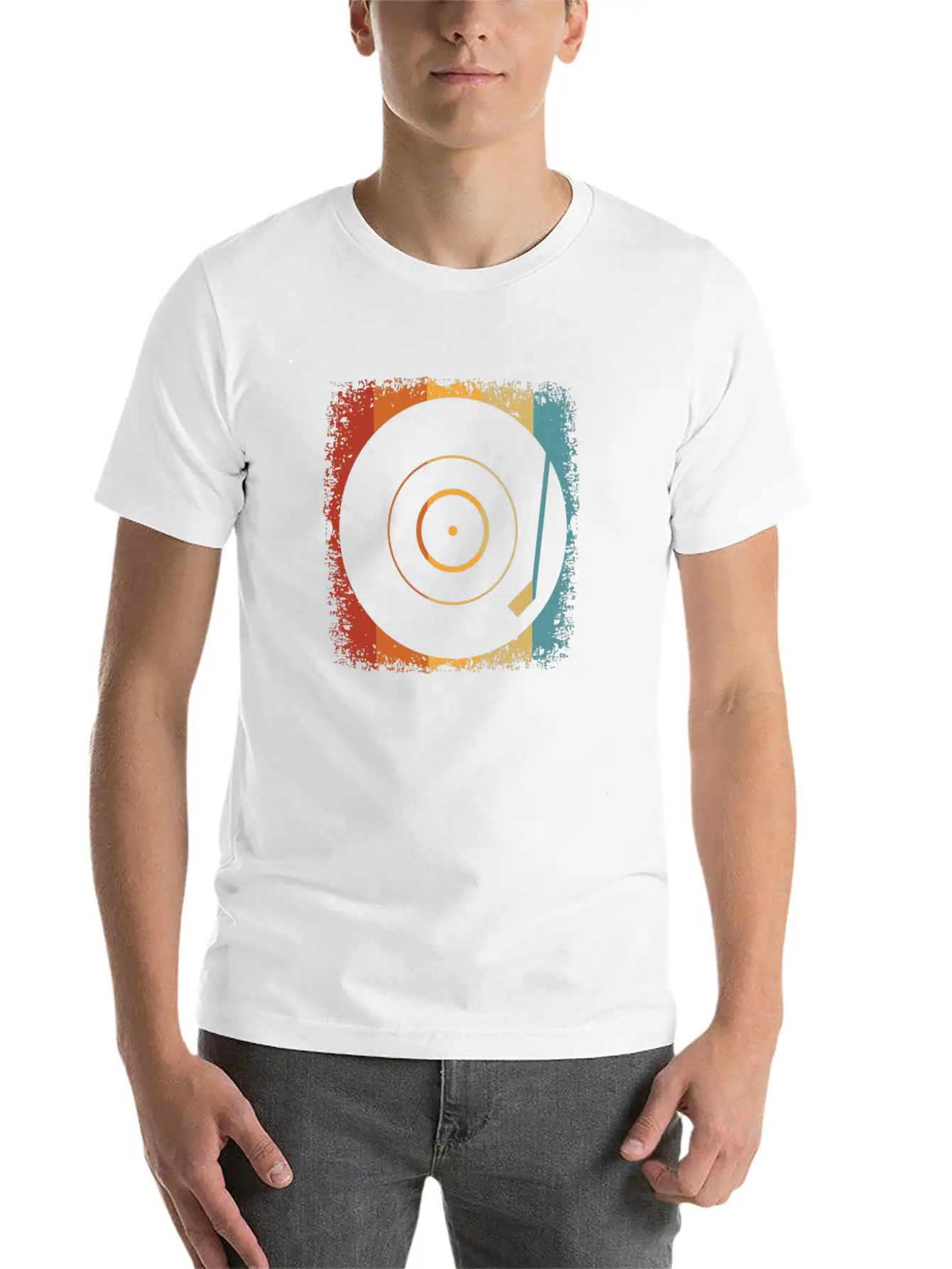 Retro Vinyl Disc LP Records Unisex Casual T-Shirt – Clean Design For Daily Comfort