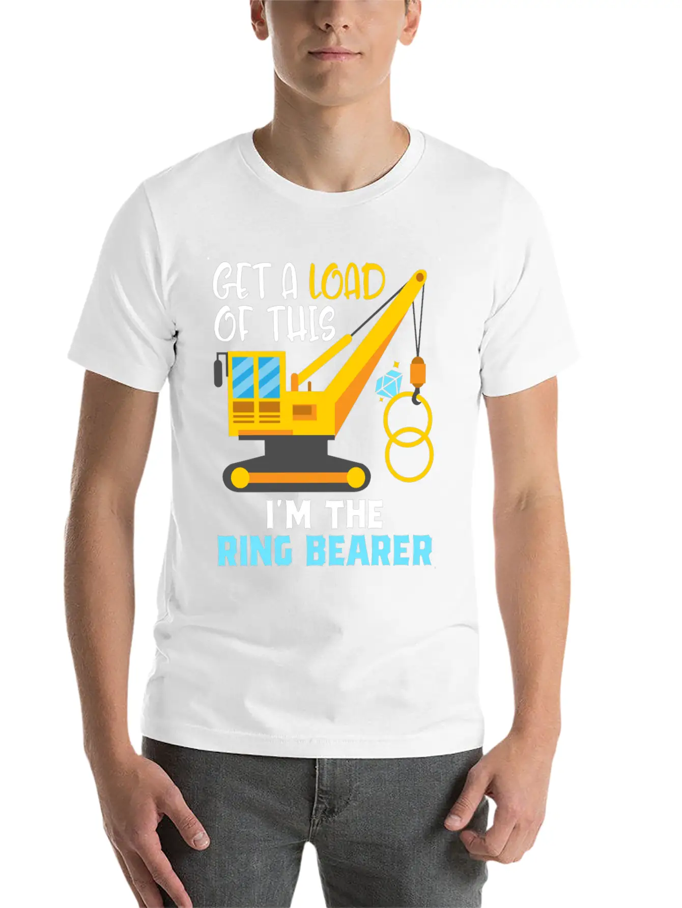Ring Bearer Boy Truck Load Wedding T-shirt Gift Basic Graphic T-Shirt – Daily Comfort In Soft Cotton