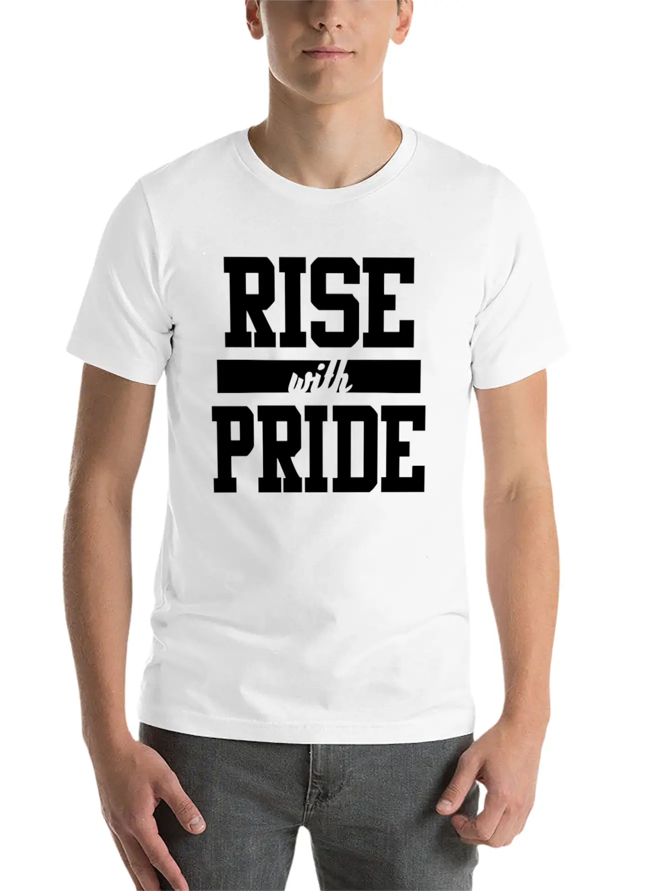 Rise With Pride Lightweight Cotton T-Shirt – Daily Comfort Graphic Shirt
