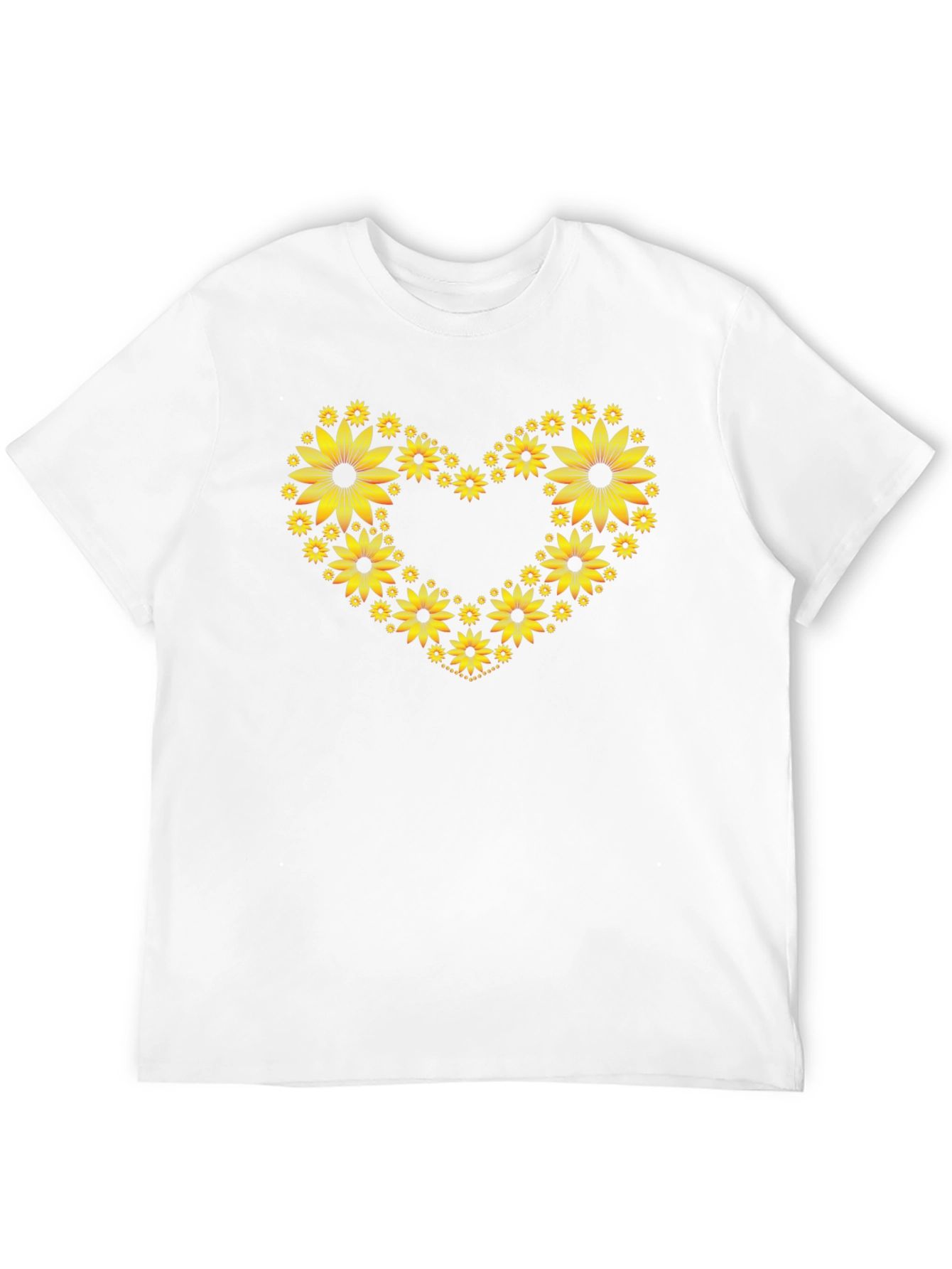 Sunflower Heart Graphic Tee - Black