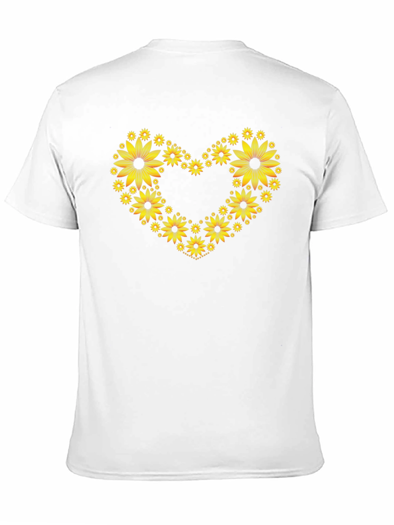 Sunflower Heart Graphic Tee - Black