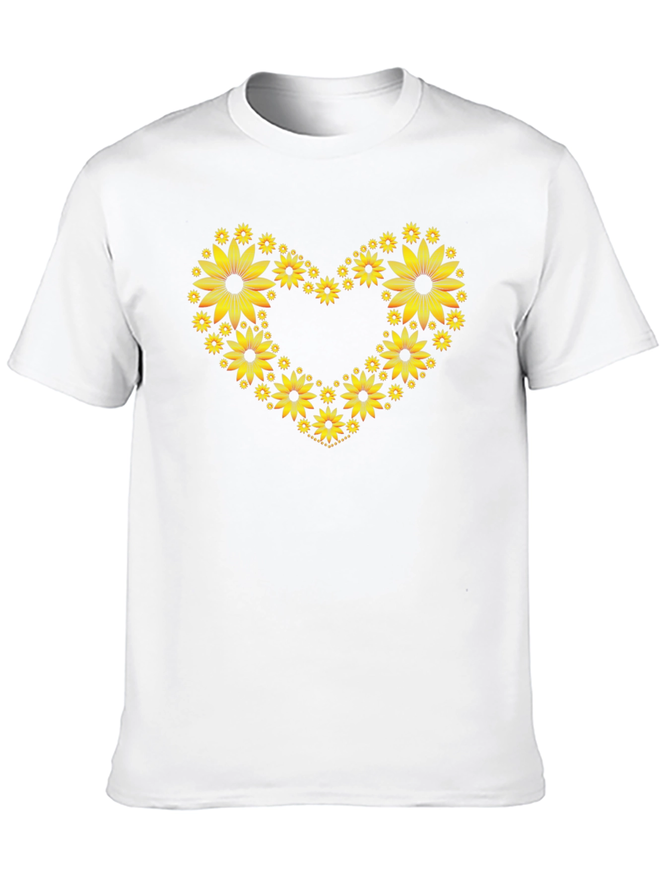 Sunflower Heart Graphic Tee - Black