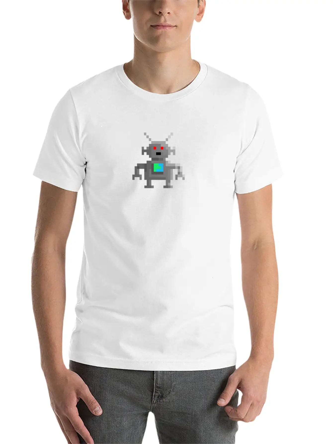 Robot Classic Fit Graphic Tee For Daily Comfort – Unisex Cotton Shirt