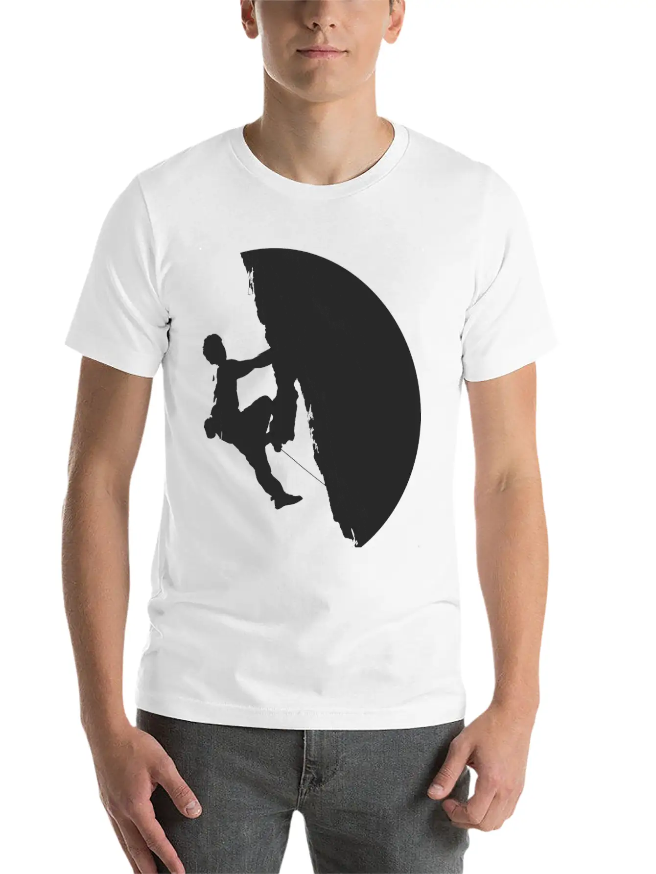 Rock Climber On Tufa Unisex Casual T-Shirt – Clean Design For Daily Comfort