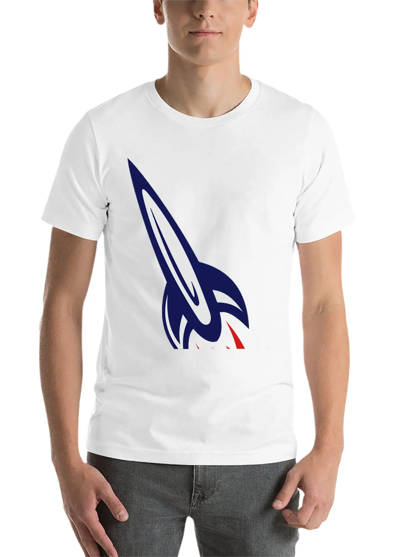 Rocket Ship Lightweight Cotton T-Shirt – Daily Comfort Graphic Shirt