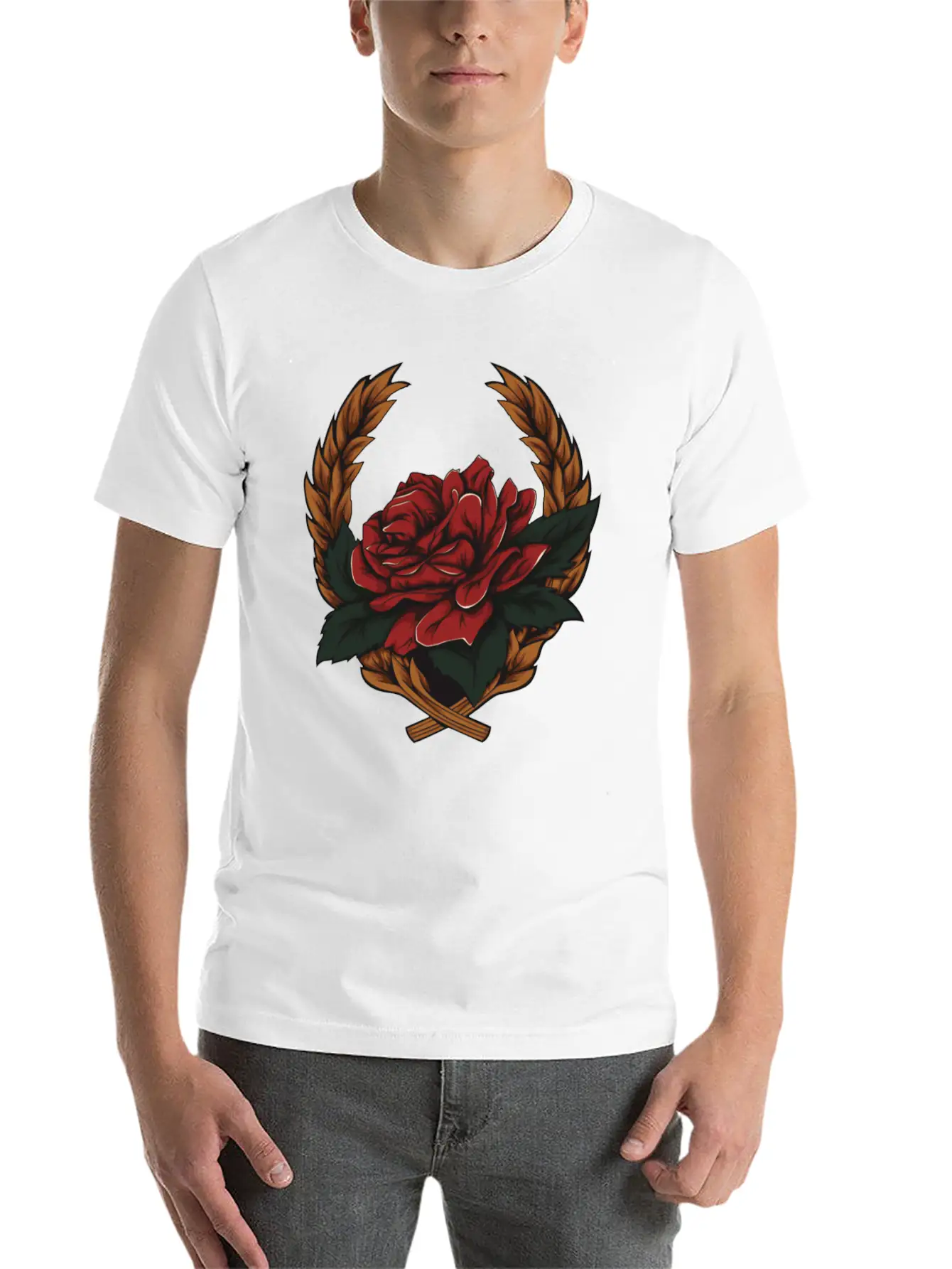 Rose Essential Cotton Tee For Daily Outfits – Unisex Style