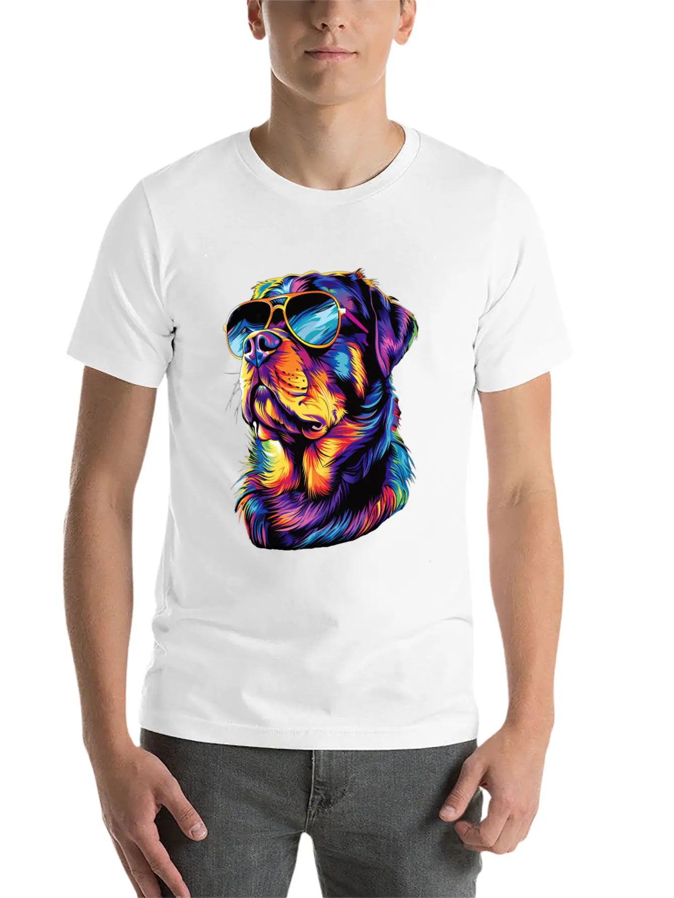 Rottweiler Lightweight Cotton T-Shirt – Daily Comfort Graphic Shirt