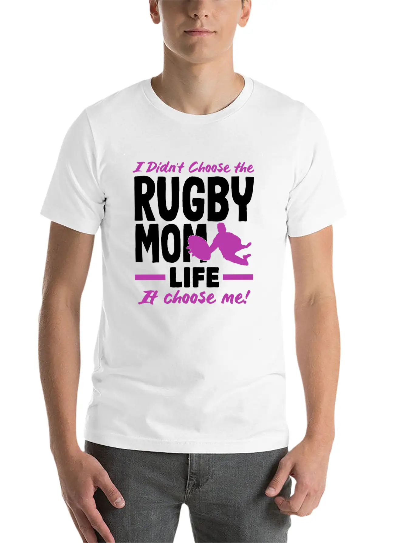 Rugby Player Mom Life Chose Me Classic Fit Graphic Tee For Daily Comfort – Unisex Cotton Shirt