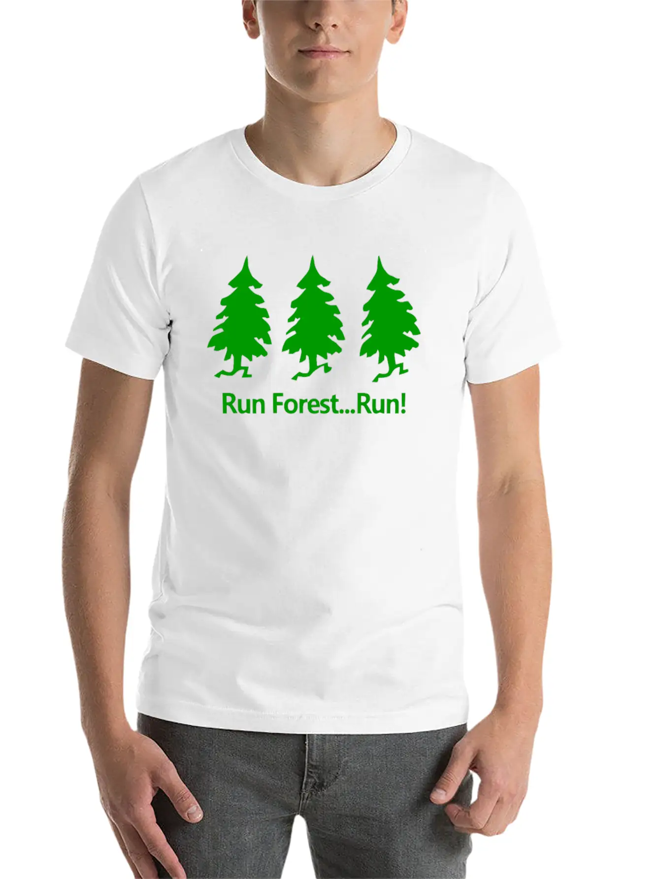 Run Forest Run Unisex Casual T-Shirt ��� Clean Design For Daily Comfort