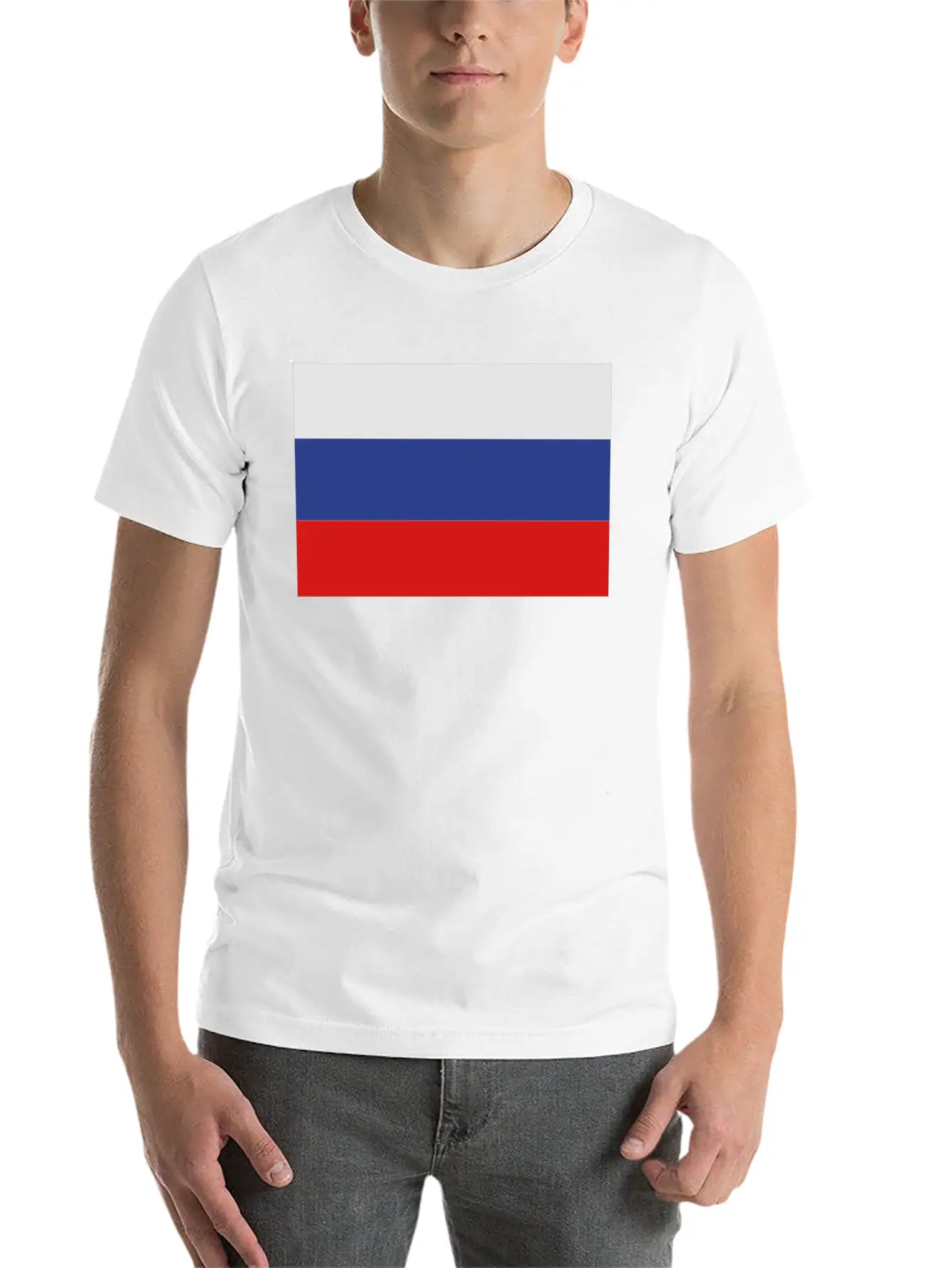 Russian Flag Modern Fit Casual T-Shirt – Clean And Versatile Design