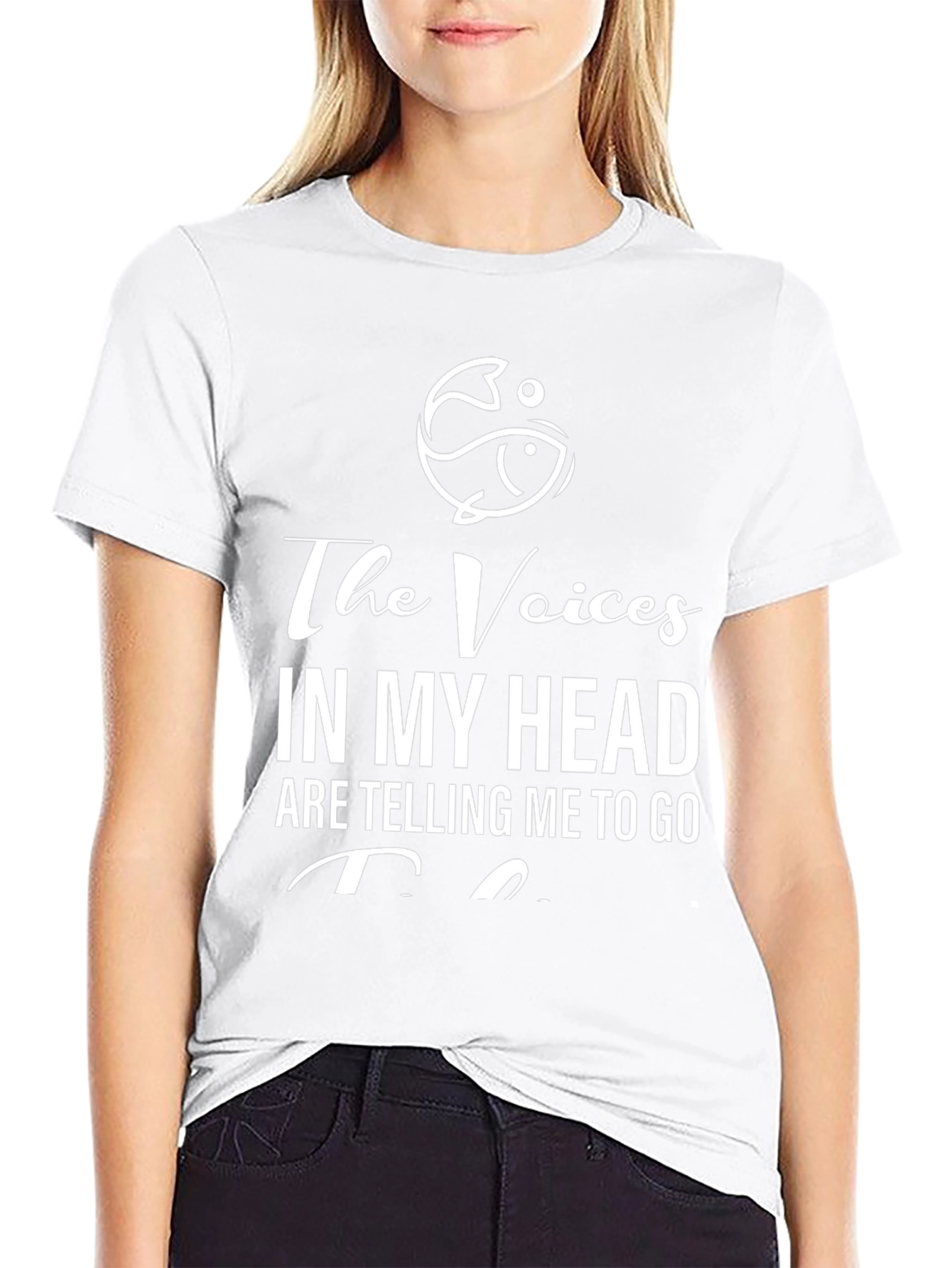 The Voices in My Head T-Shirt - Fishing Design