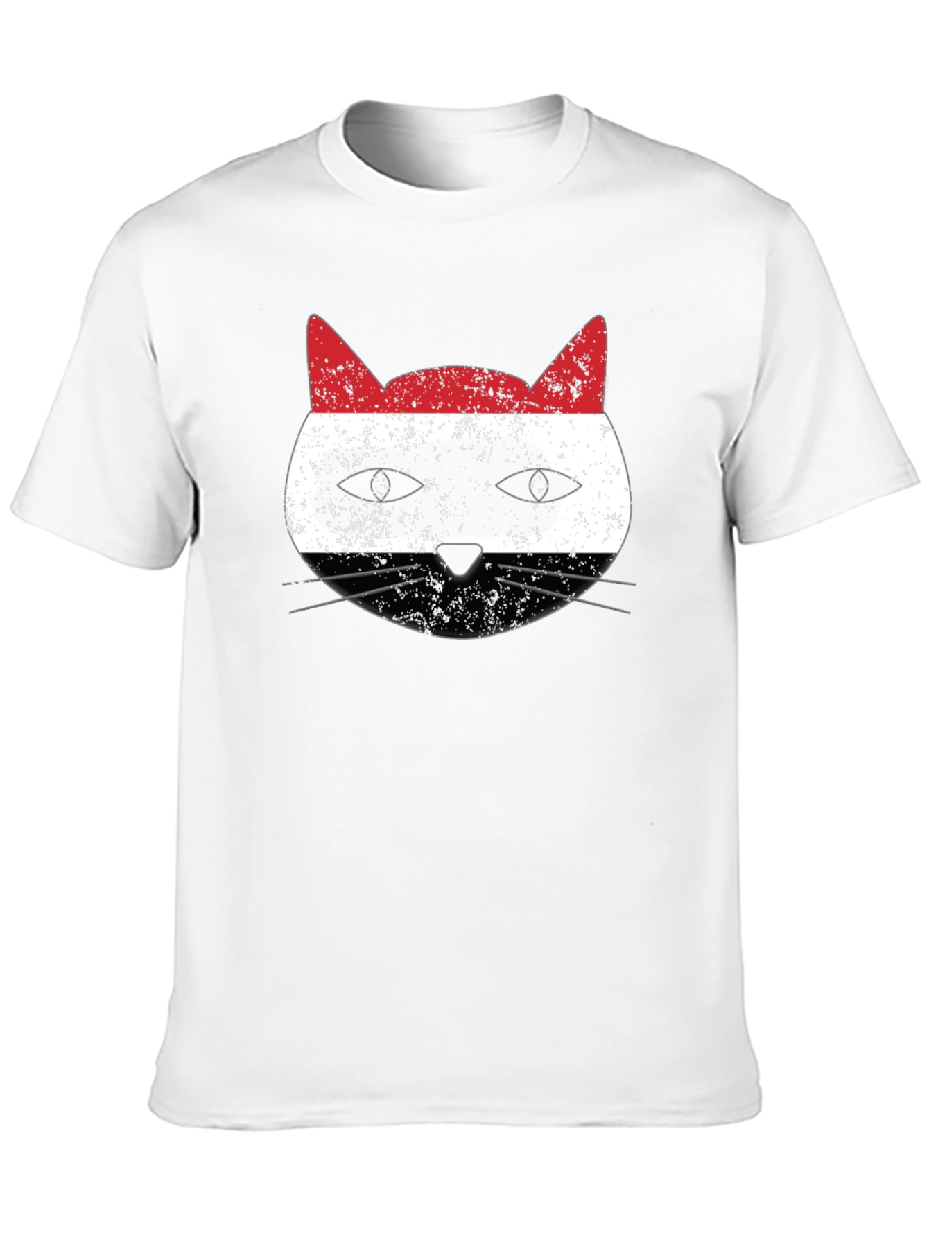 Yemen Flag Cat Graphic T-Shirt