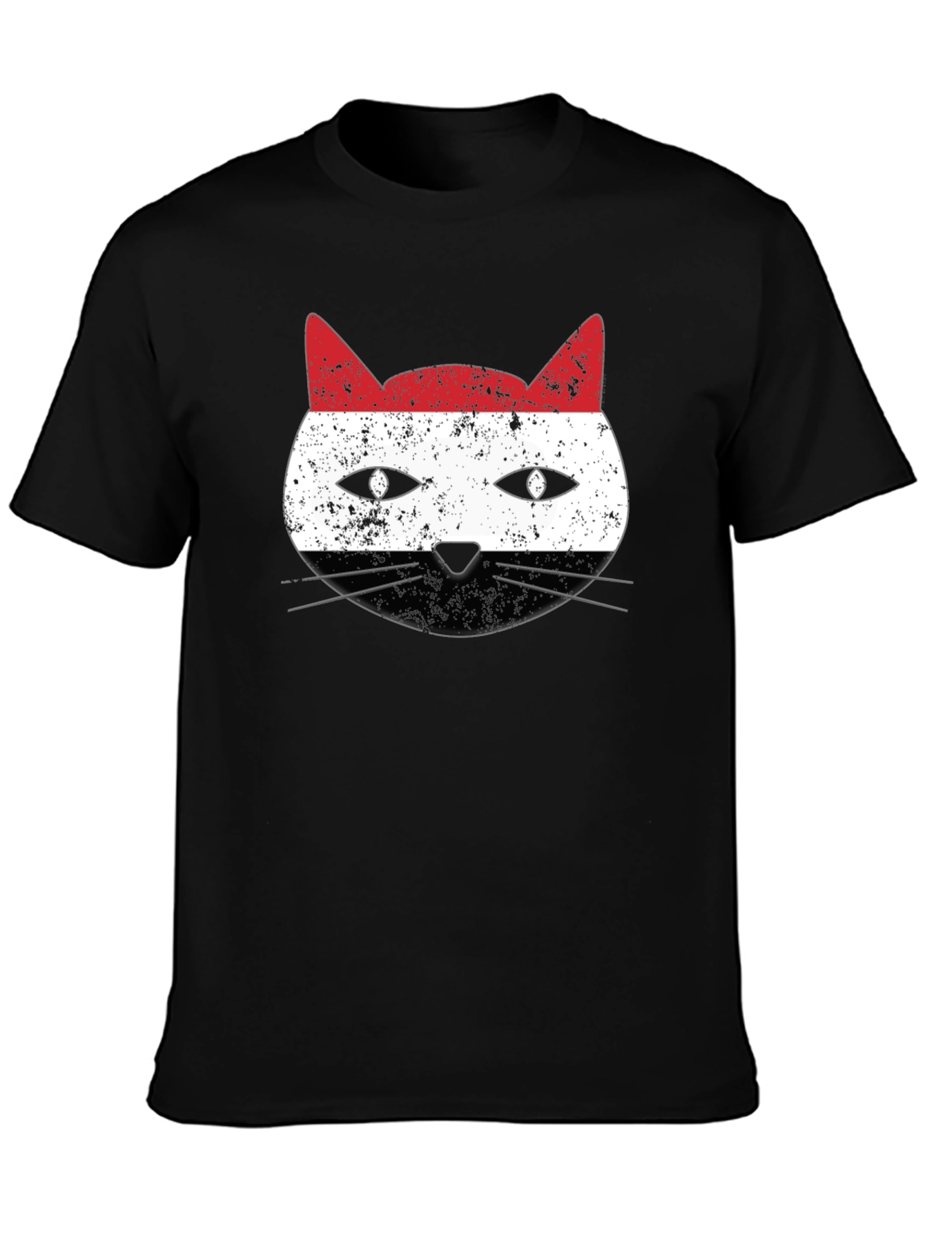 Yemen Flag Cat Graphic T-Shirt