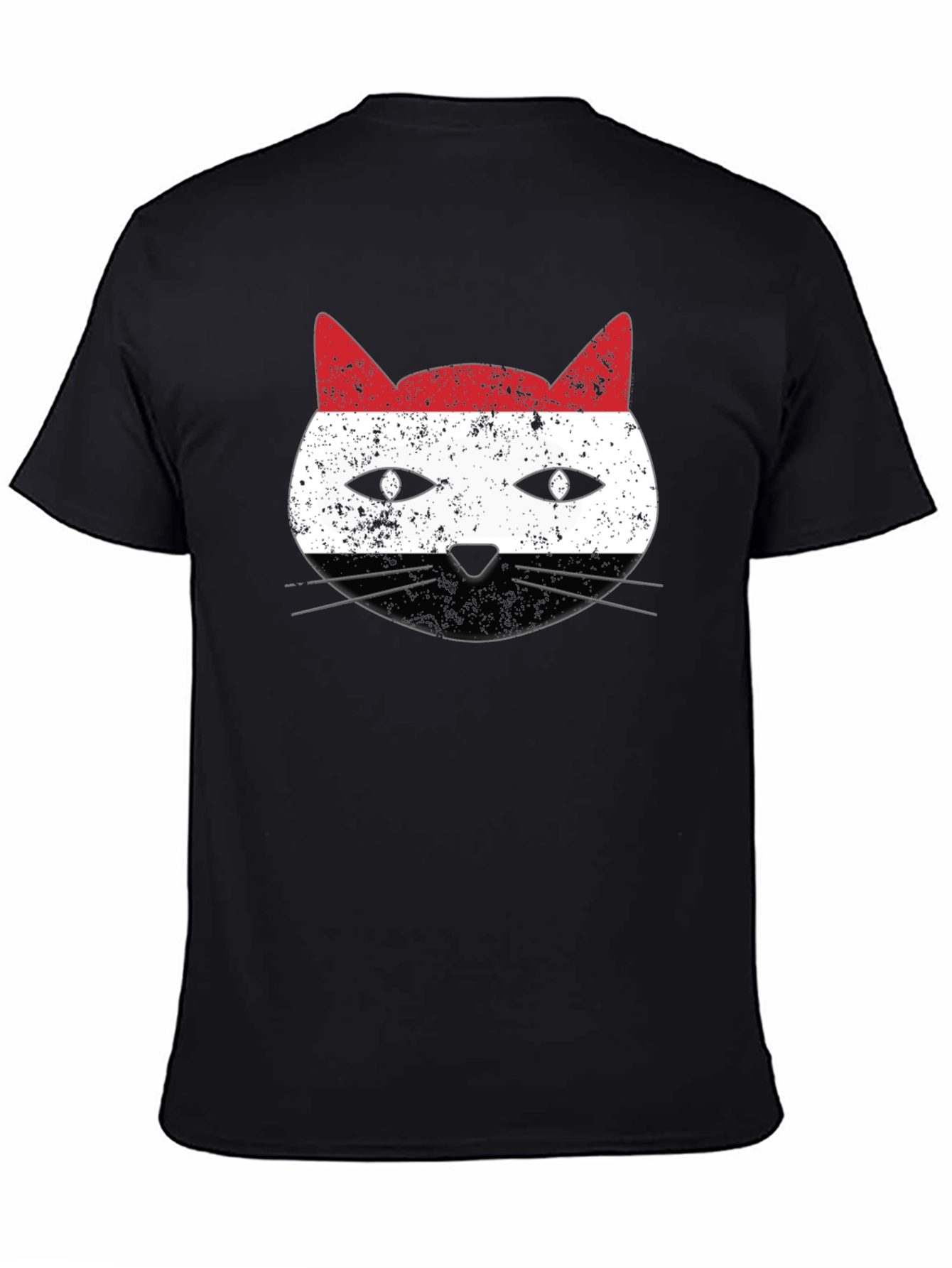 Yemen Flag Cat Graphic T-Shirt