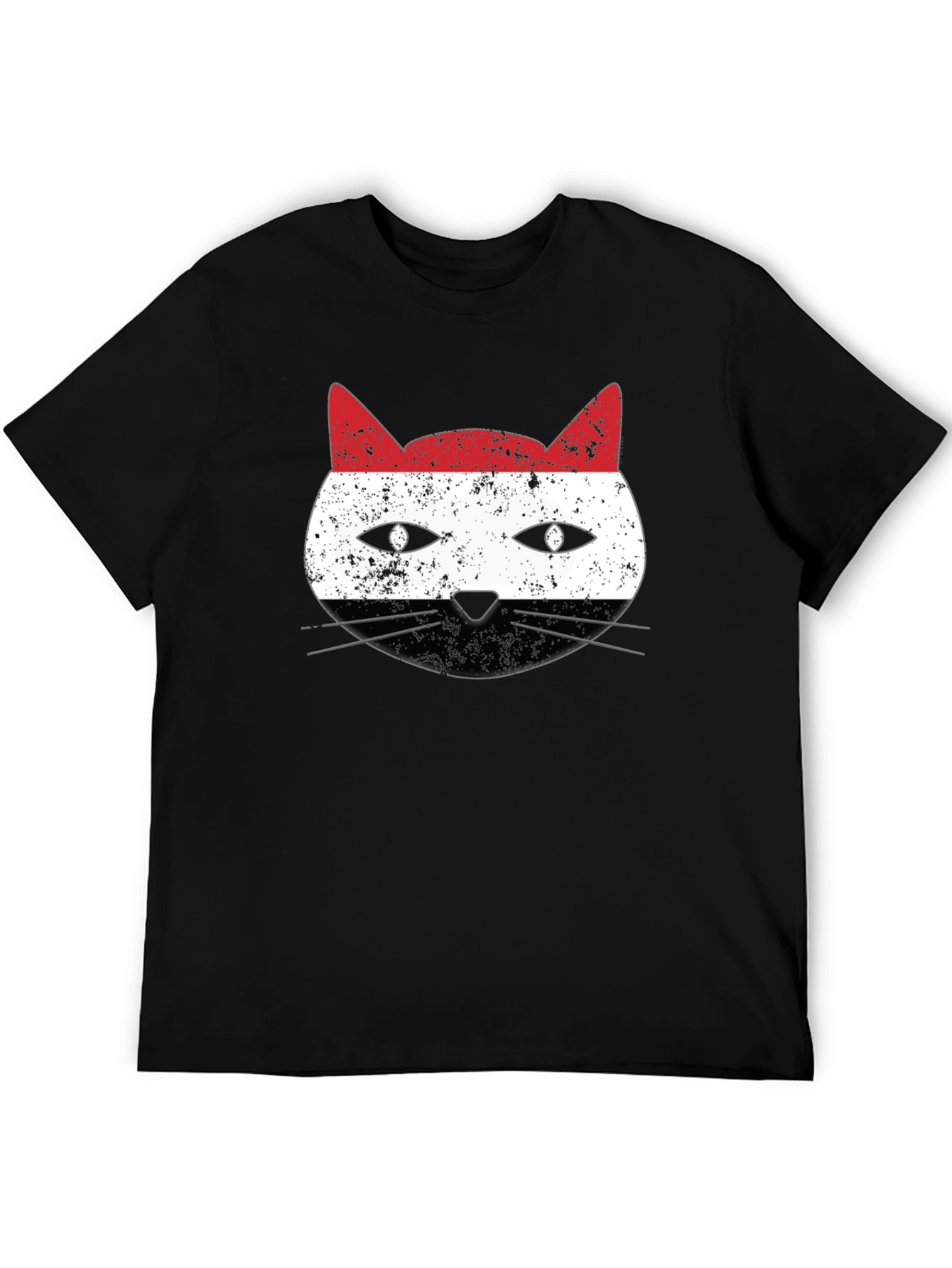 Yemen Flag Cat Graphic T-Shirt