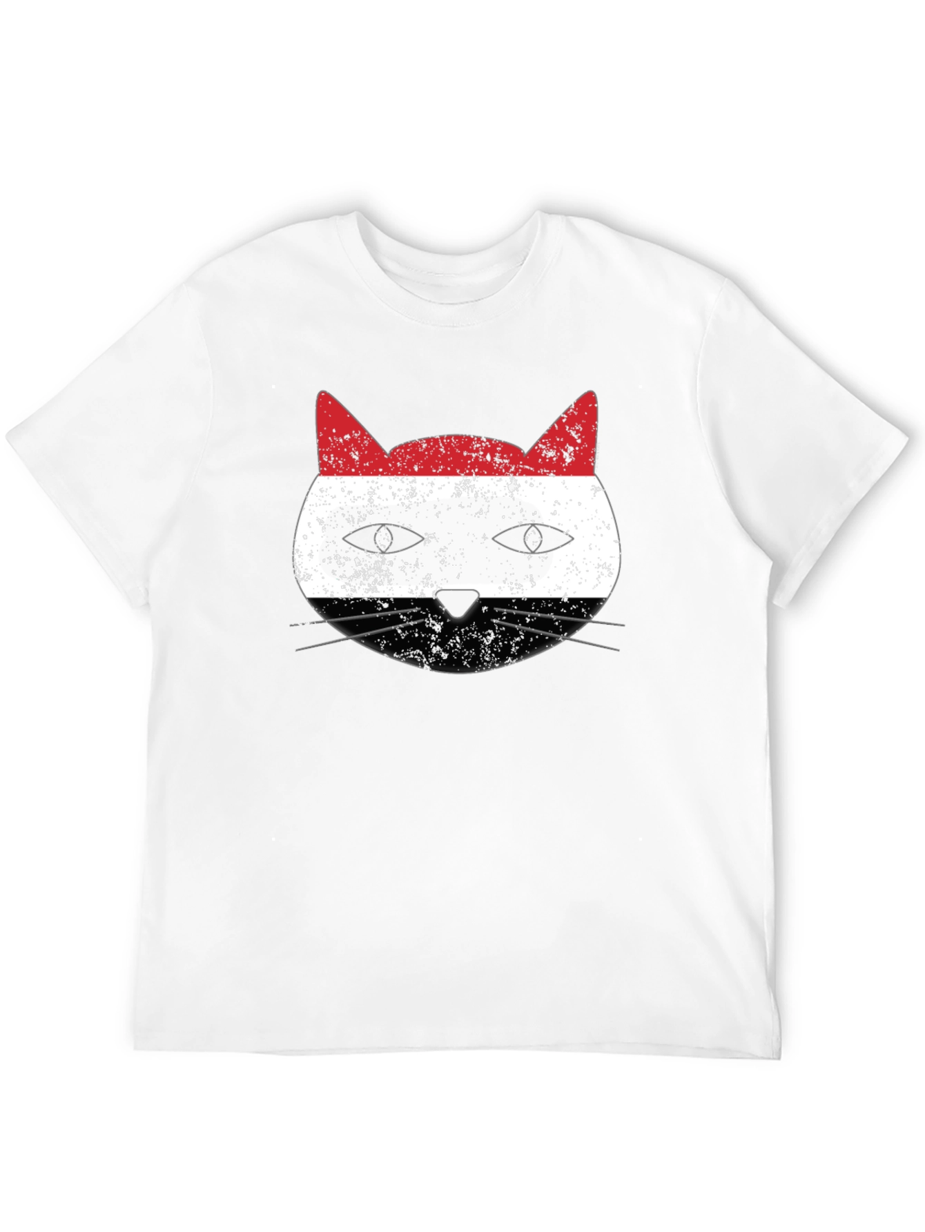 Yemen Flag Cat Graphic T-Shirt