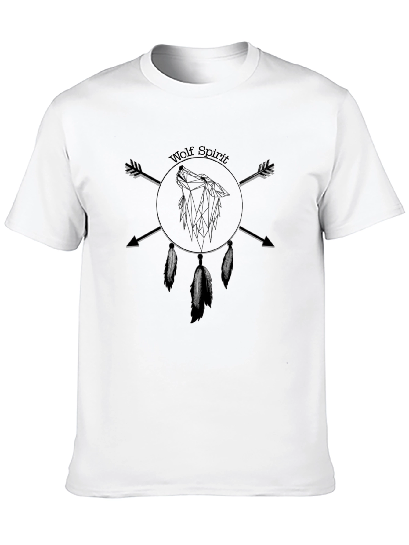 Wolf Spirit Graphic Black T-Shirt