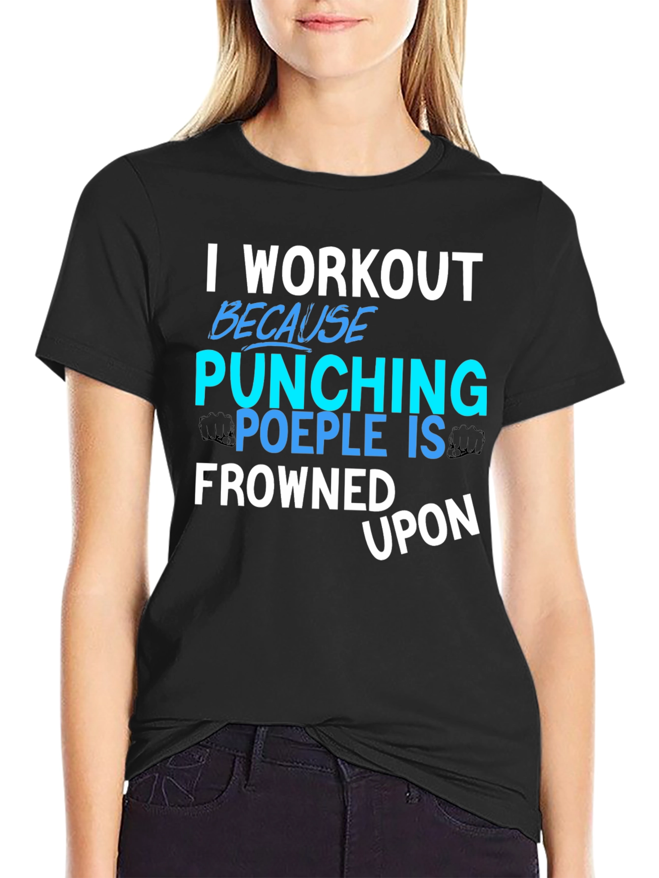 Workout Punching People Graphic Tee