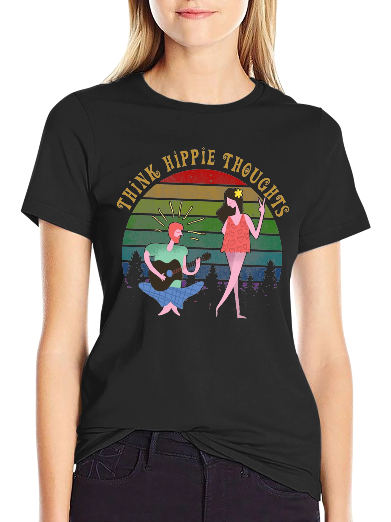Think Hippie Thoughts Graphic T-Shirt