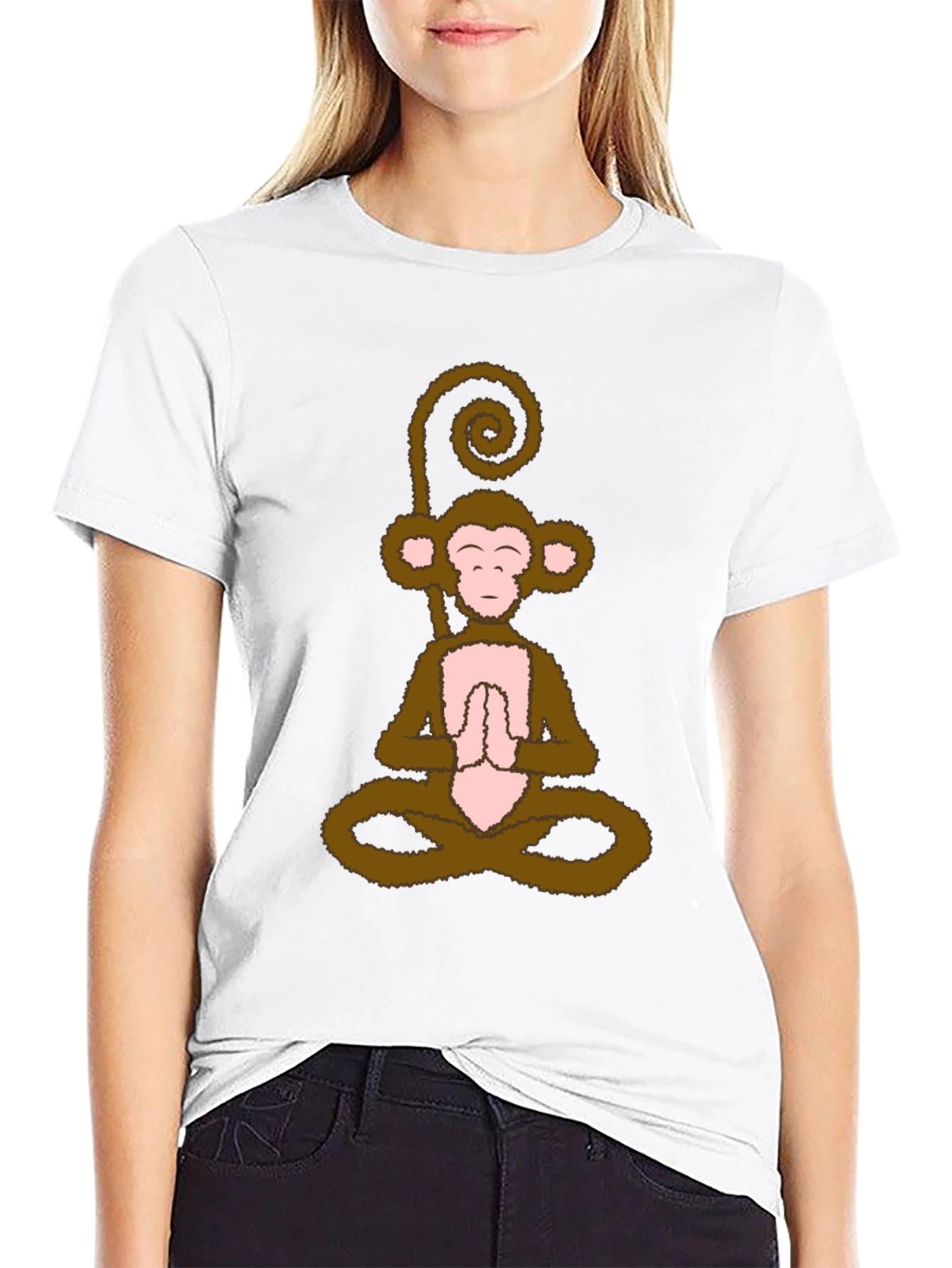 Yoga Monkey T-Shirt - Meditating Primate Tee