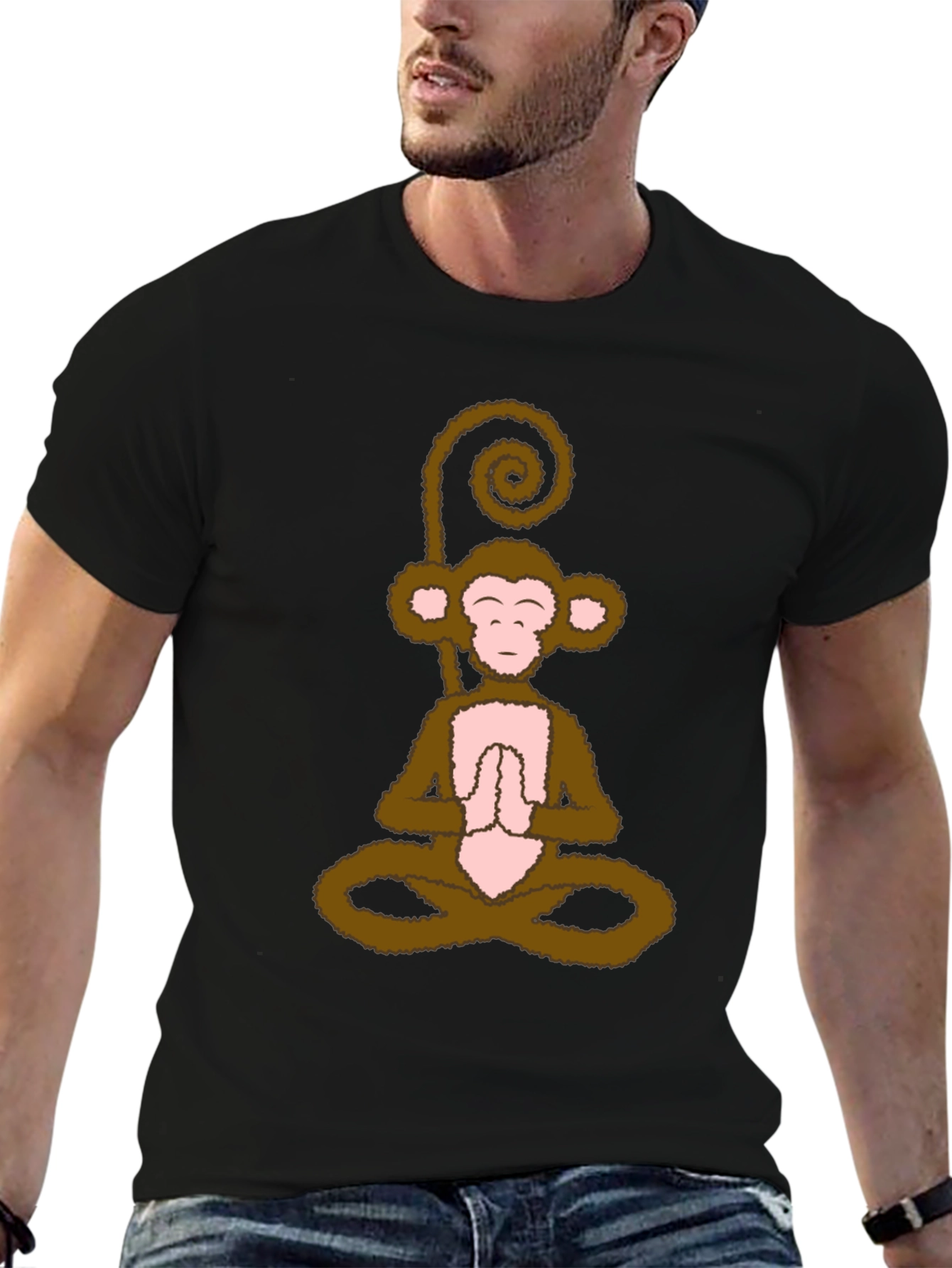 Yoga Monkey T-Shirt - Meditating Primate Tee