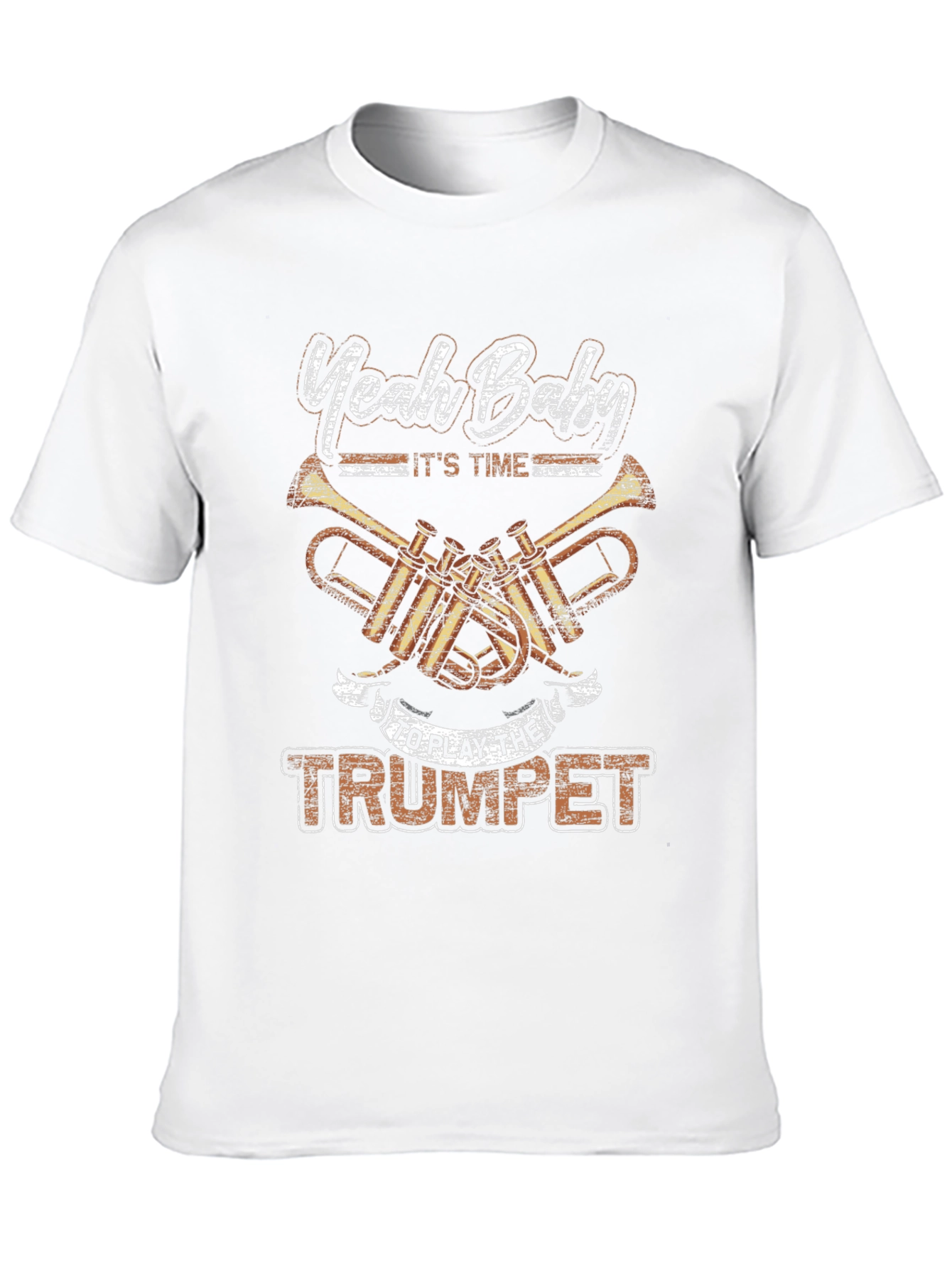 Yeah Baby Trumpet Player Black T-Shirt
