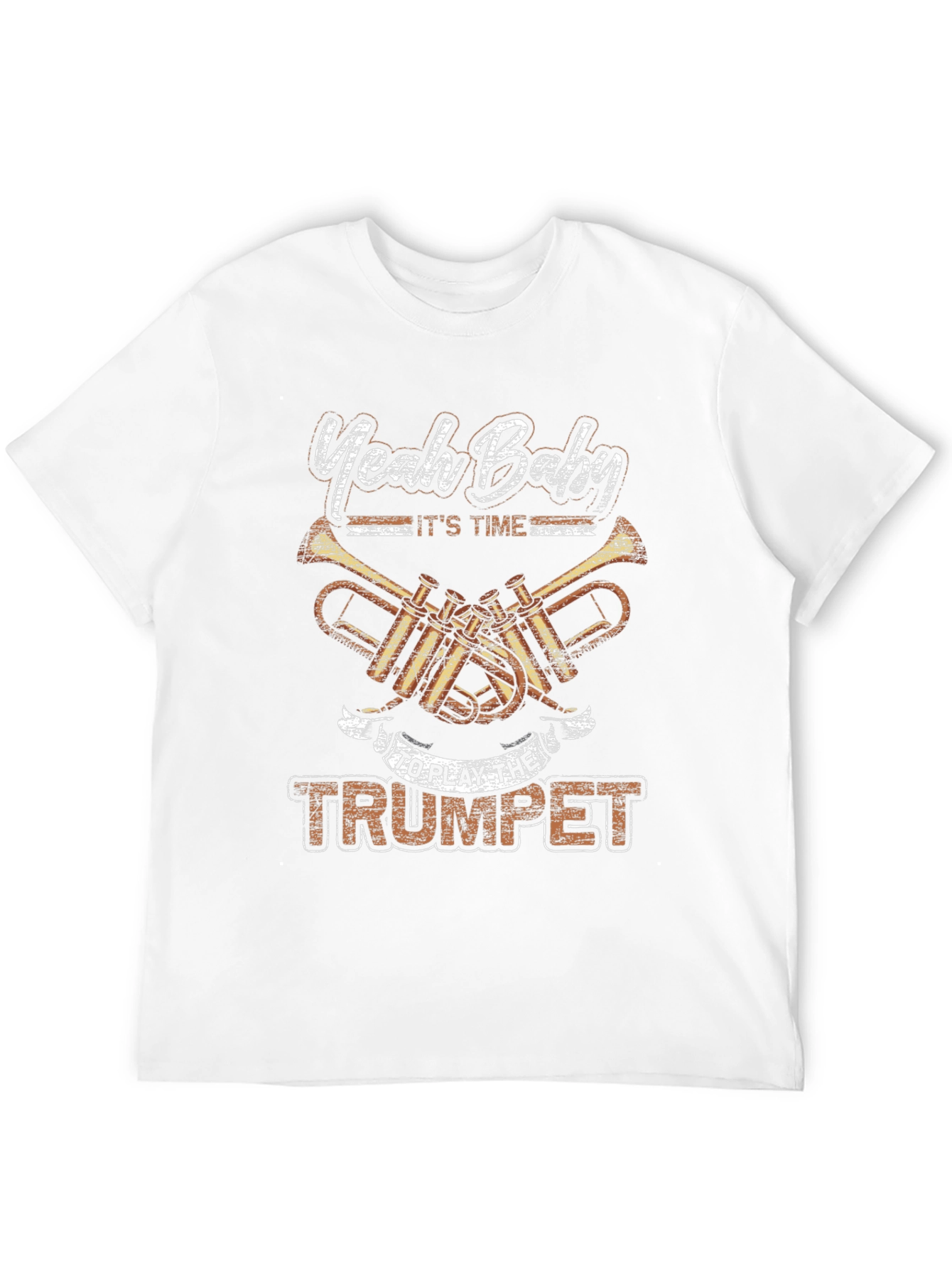 Yeah Baby Trumpet Player Black T-Shirt