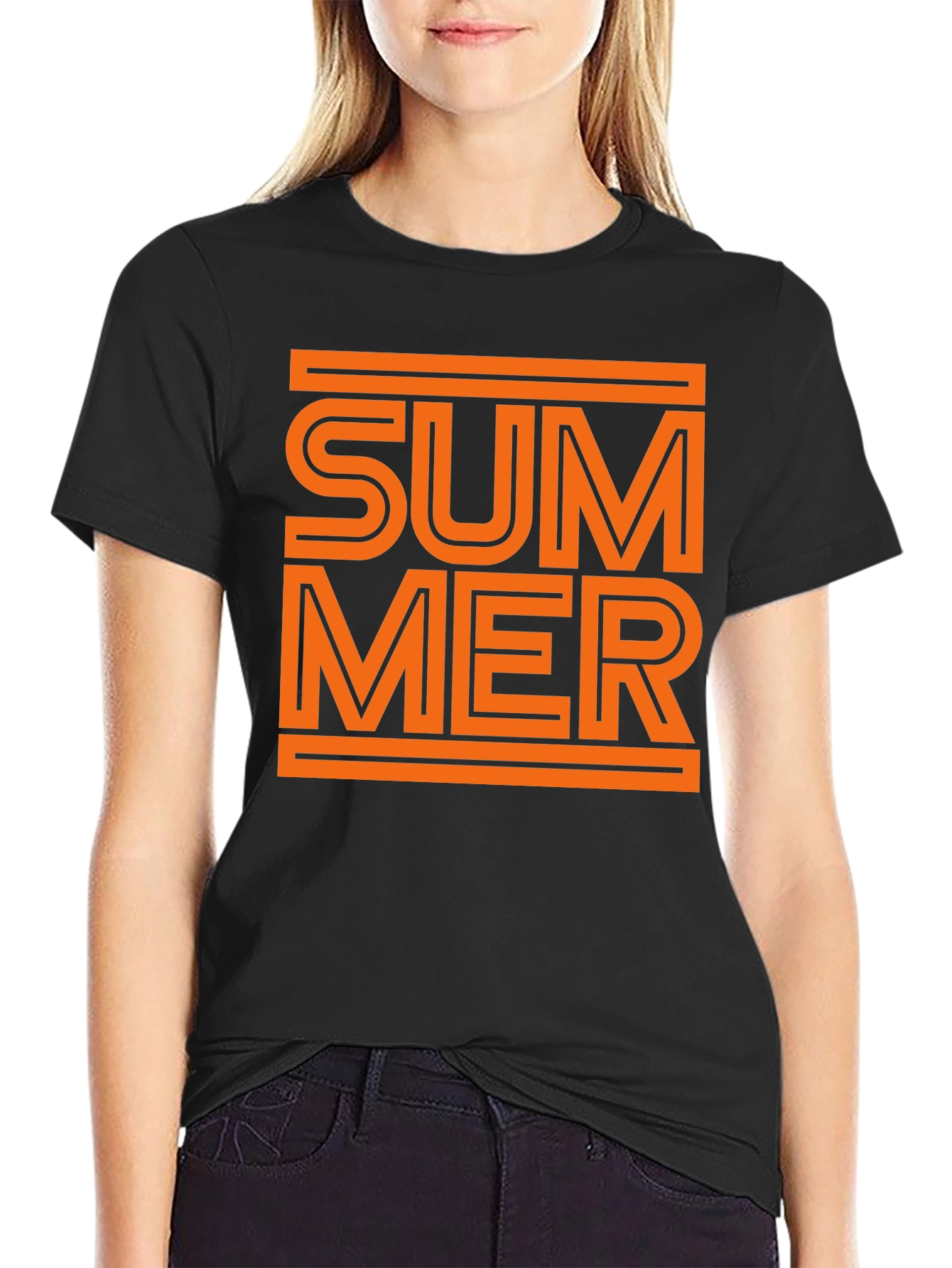 Summer Graphic Tee - Stylish Black T-Shirt